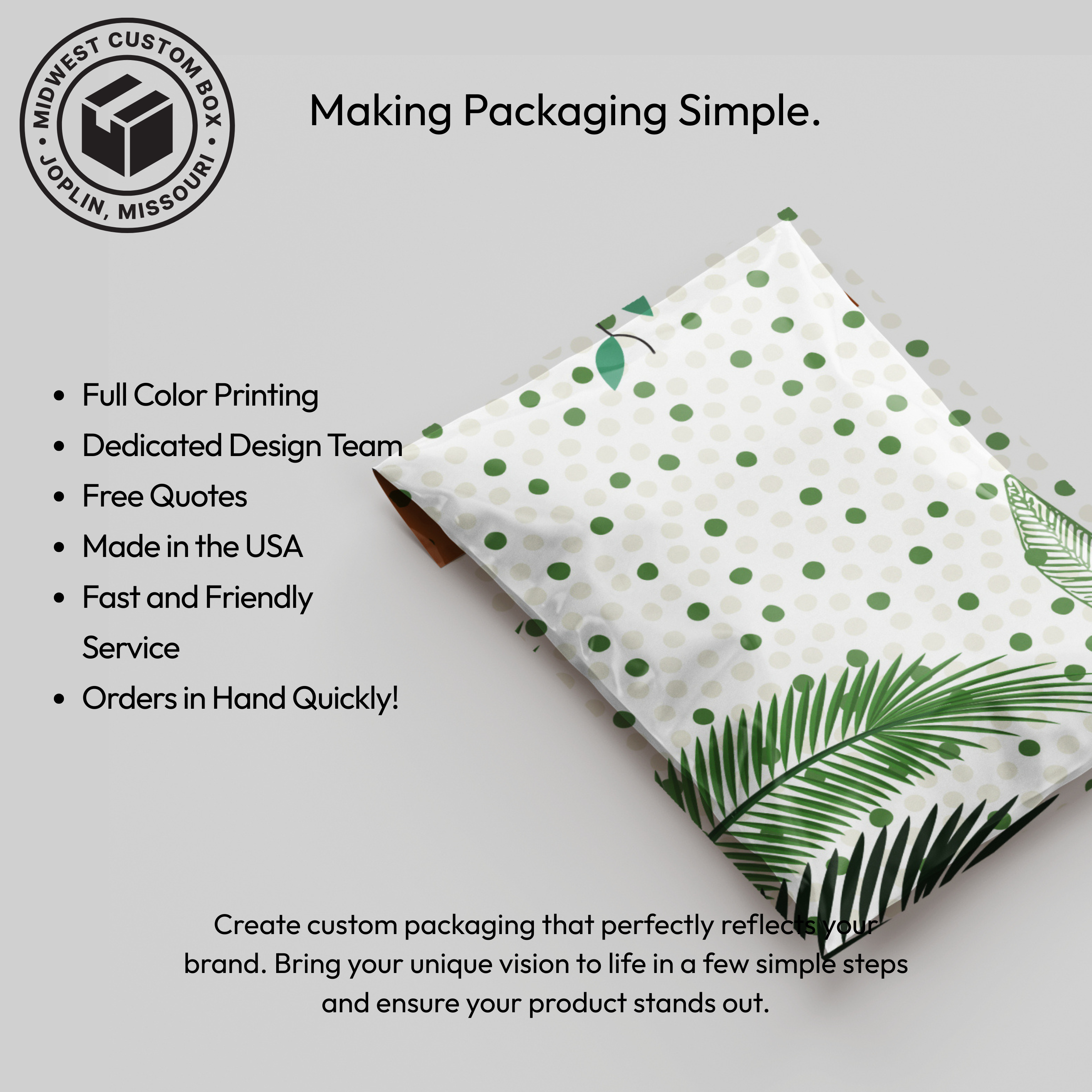 Large Custom Poly Mailer - 19"x4"x11.5" With Gusset