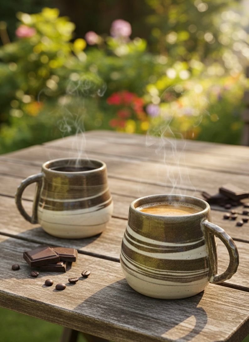Marbled Caramel Cookie Mugs