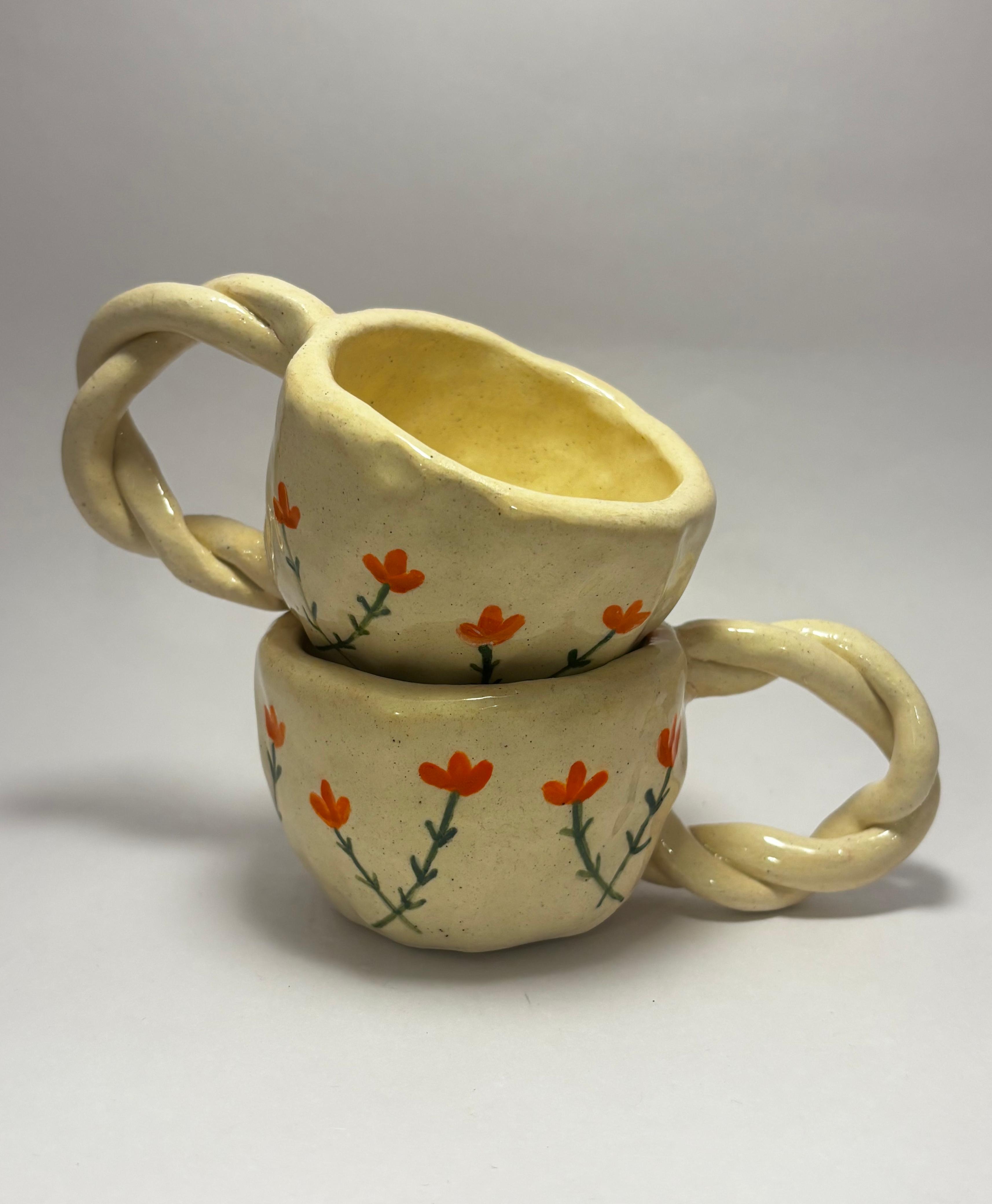 Orange Bloom Espresso Cups