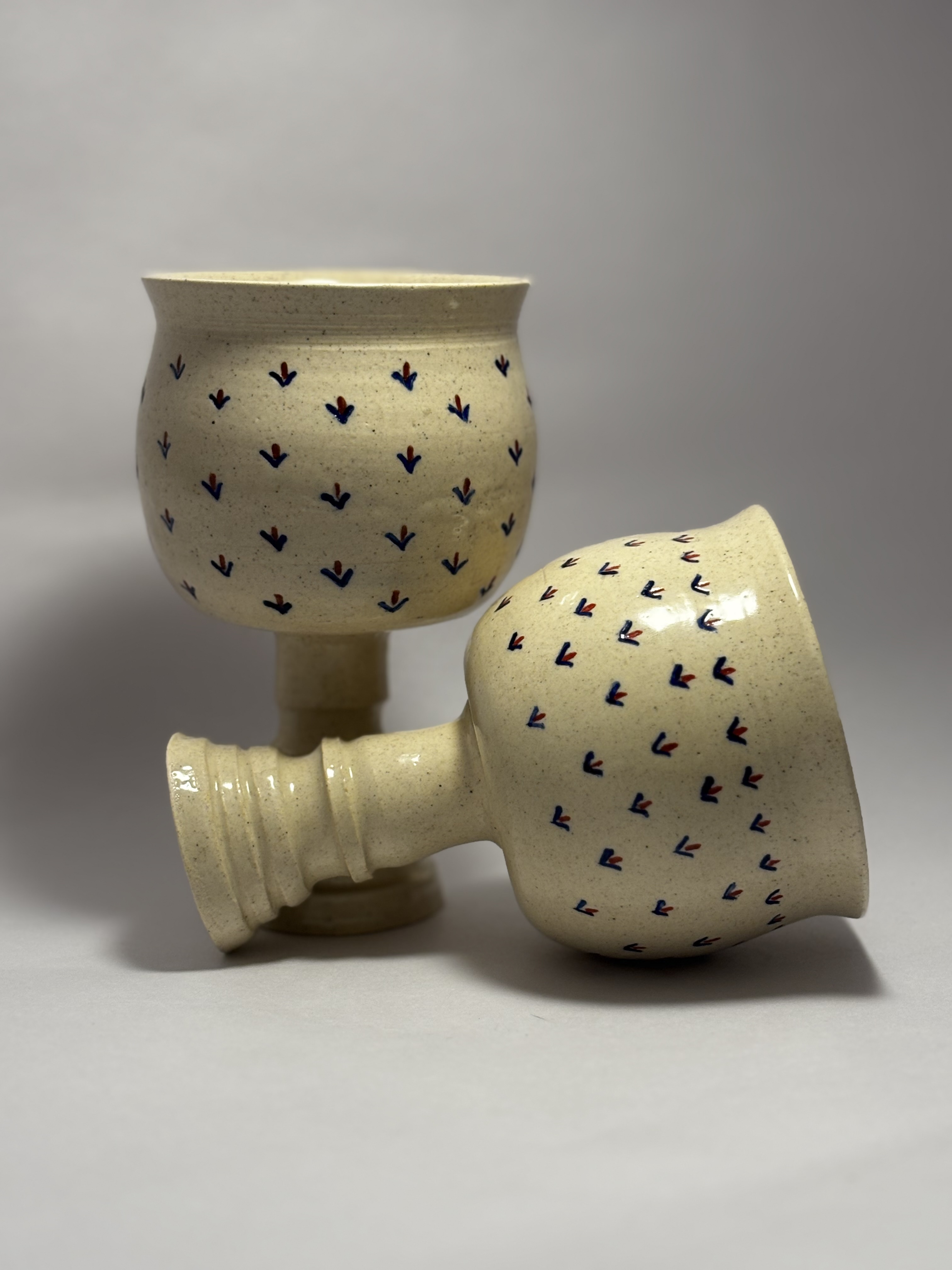 Vintage Charm Handcrafted Wine Goblets