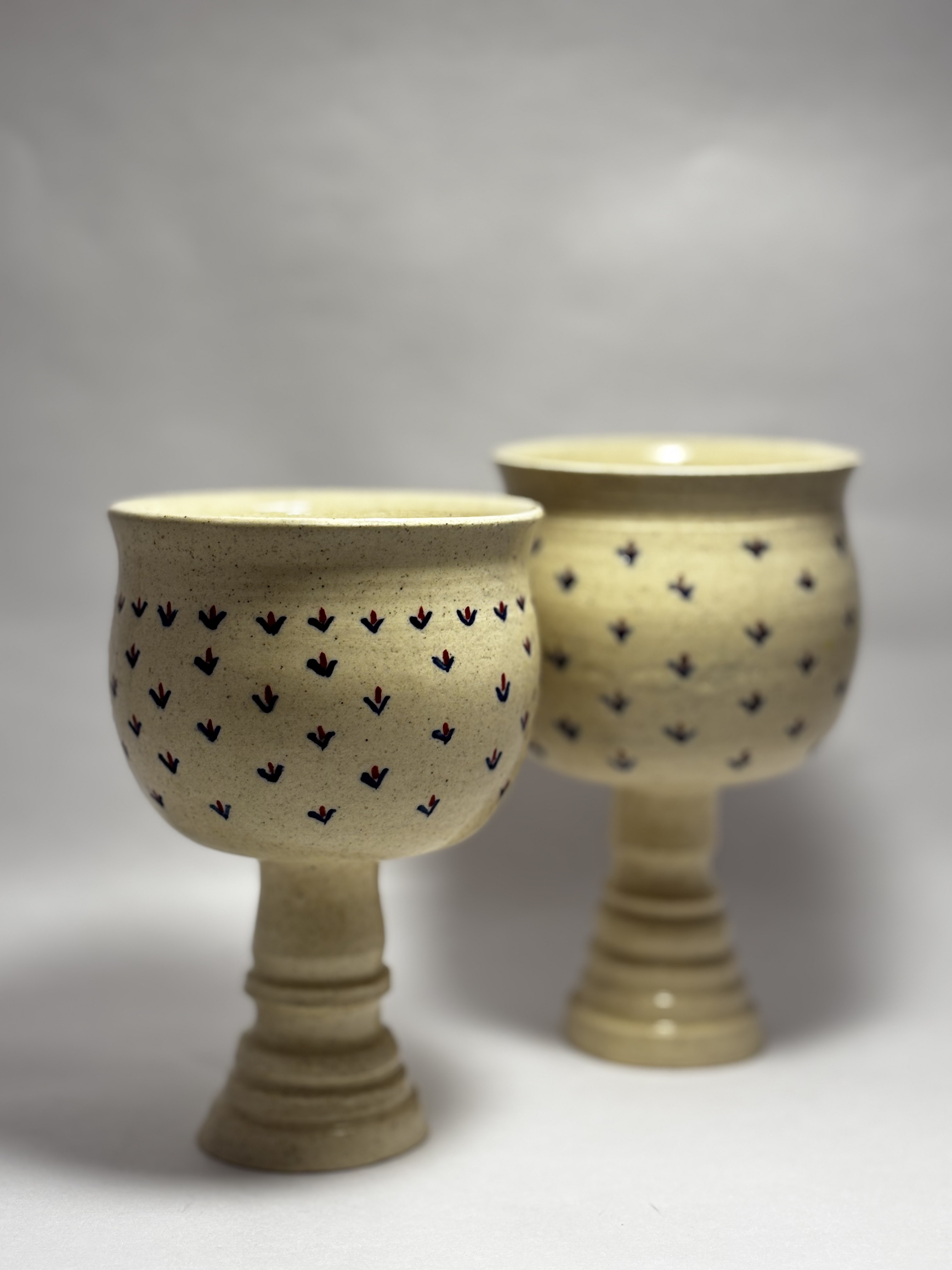 Vintage Charm Handcrafted Wine Goblets