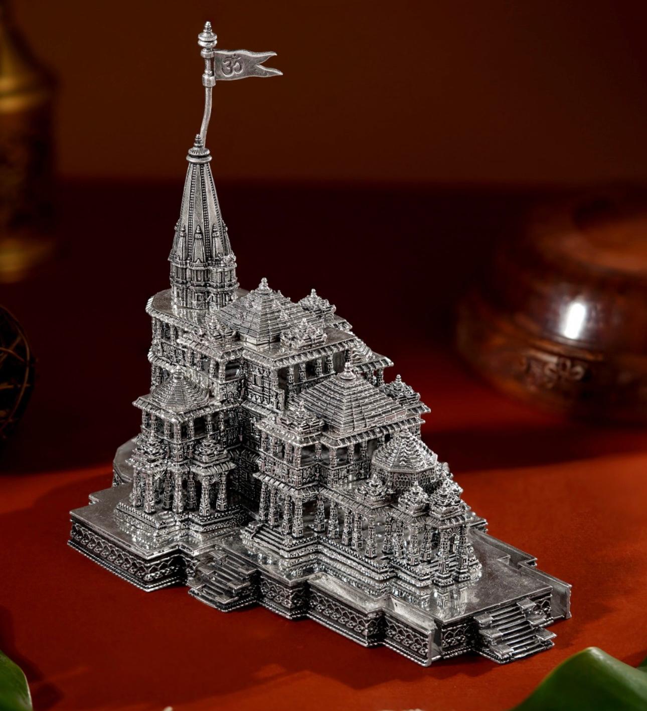 Silver Ram Mandir Model