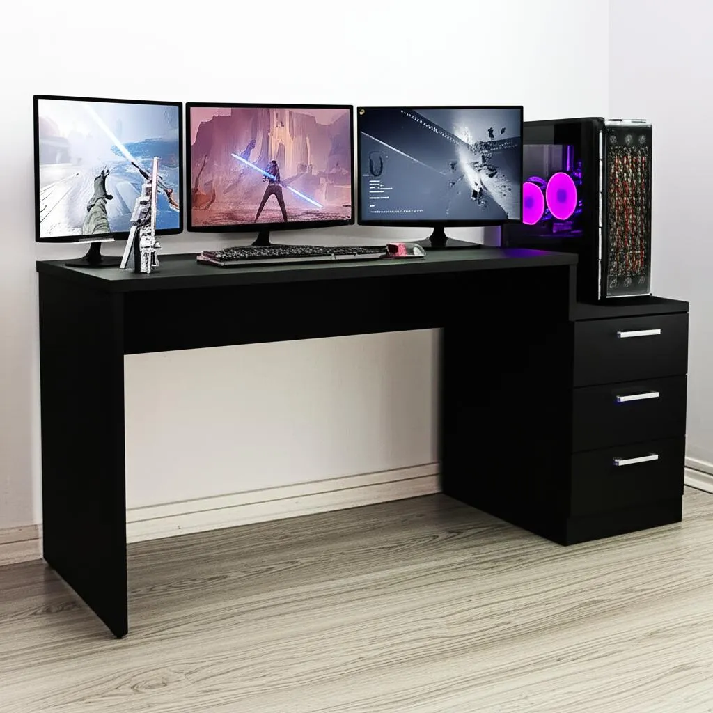 Mesa Escrivaninha Desk Game Drx 5000 Móveis Leão