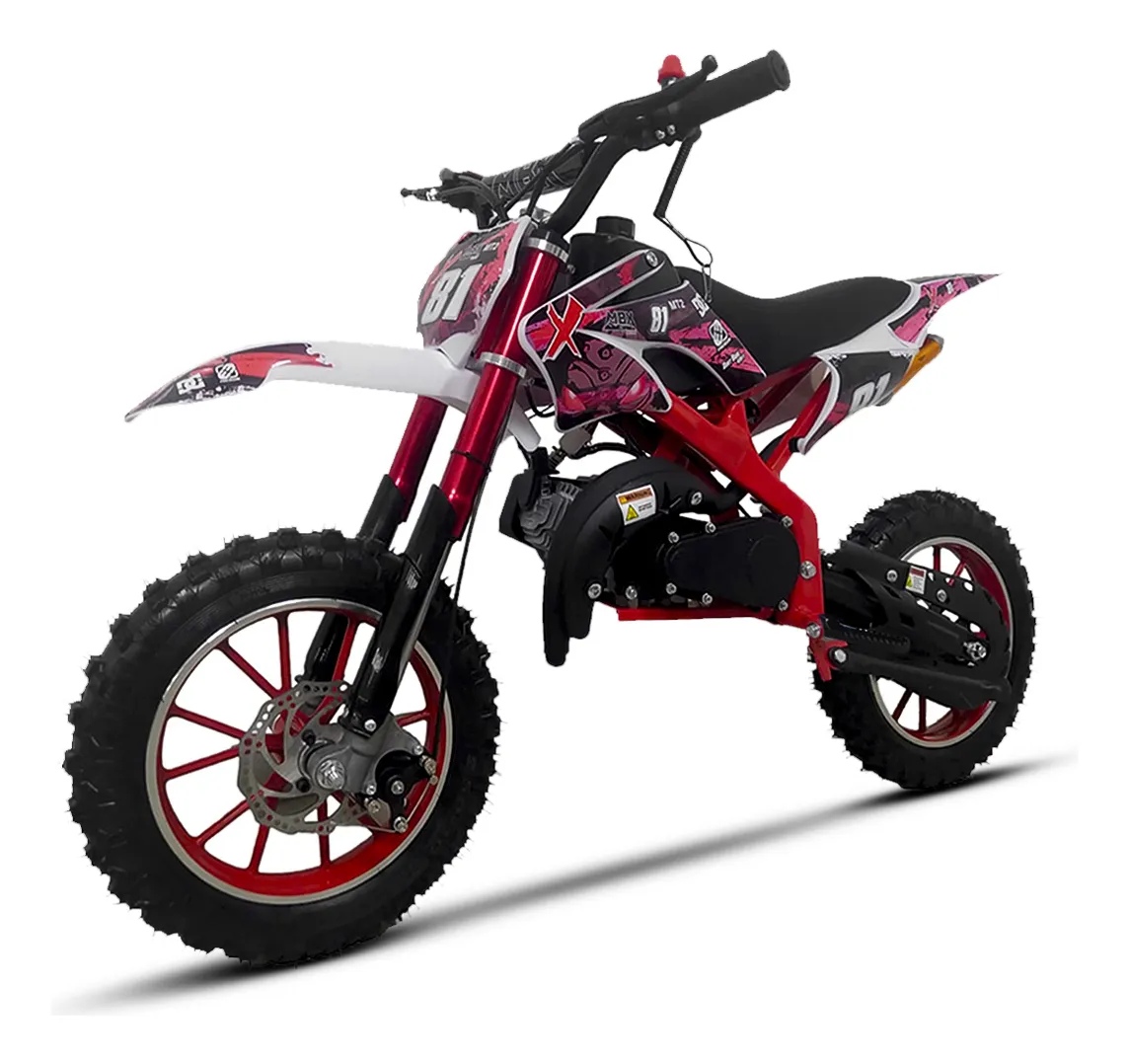 Mini Moto Cross 49cc Partida Manual Mbx 2 Tempos Infantil Cor Vermelho