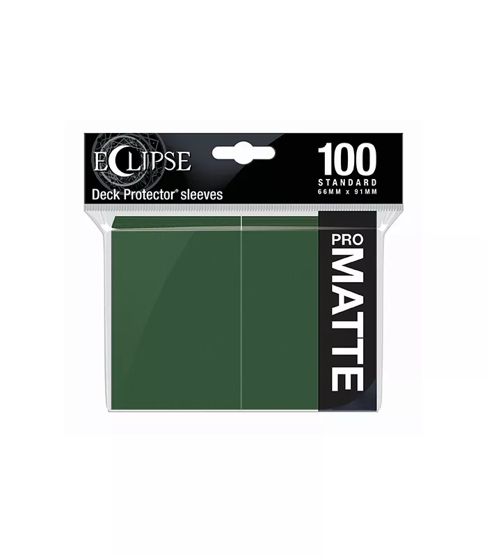 Fundas Eclipse Matte Standard Ultra Pro Color Forest Green - Paquete de 100
