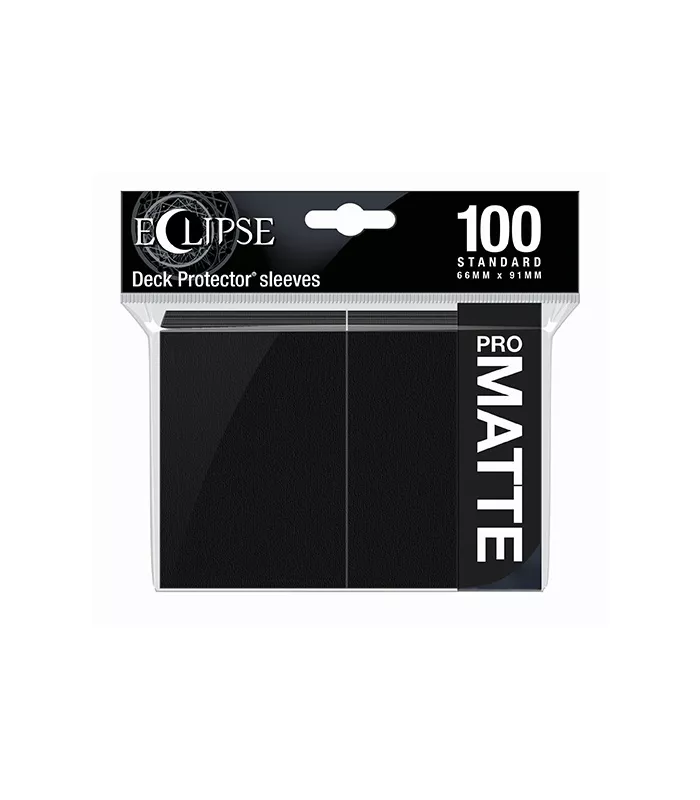 Fundas Eclipse Matte Standard Ultra Pro Color Jet Black - Paquete de 100