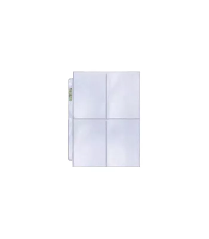Hojas de 4 bolsillos Platinum de 3 anillas - Paquete de 100