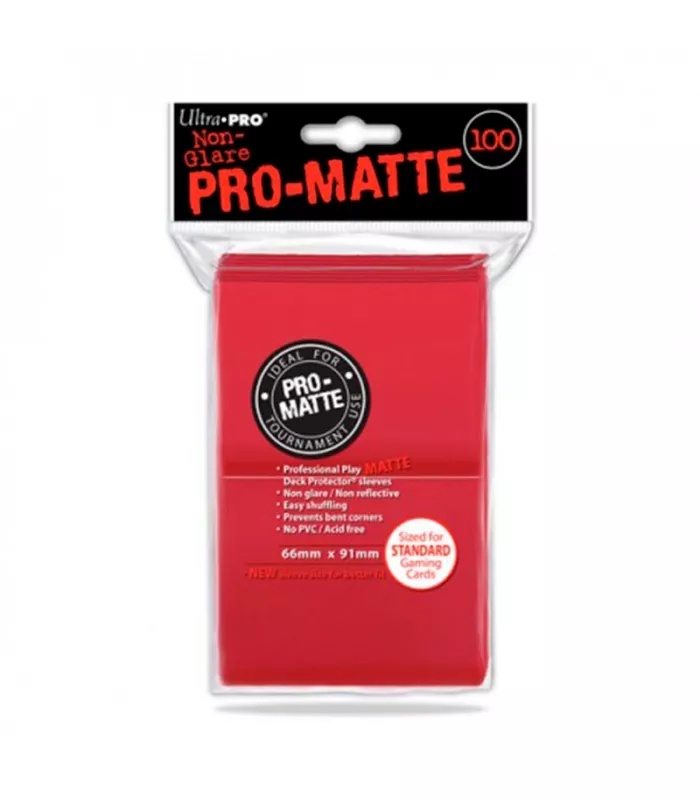 Fundas Ultra Pro Pro-Matte Rojas (100 unidades)