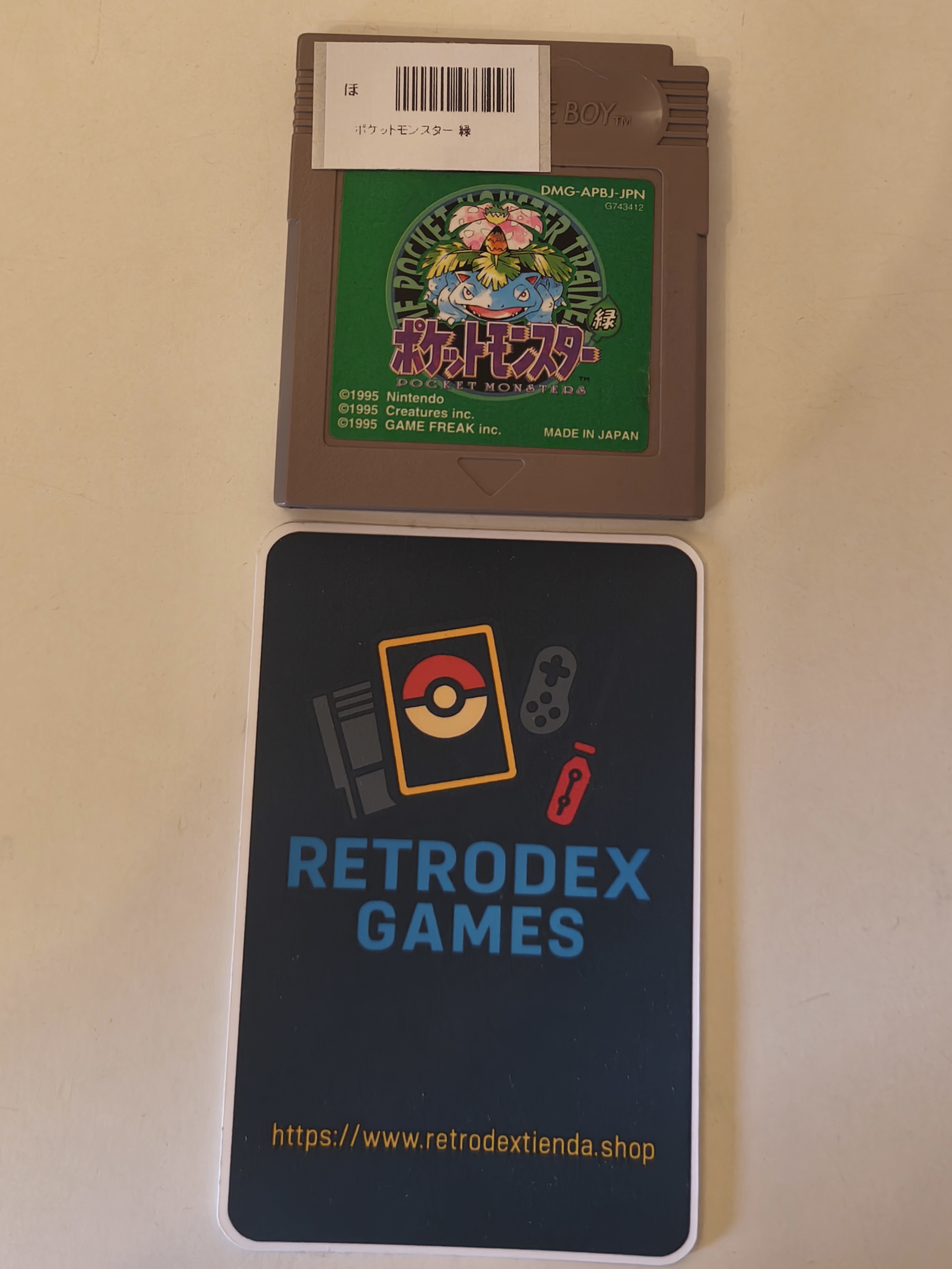 Cartucho Pokémon Verde para Game Boy JPN Segunda Mano