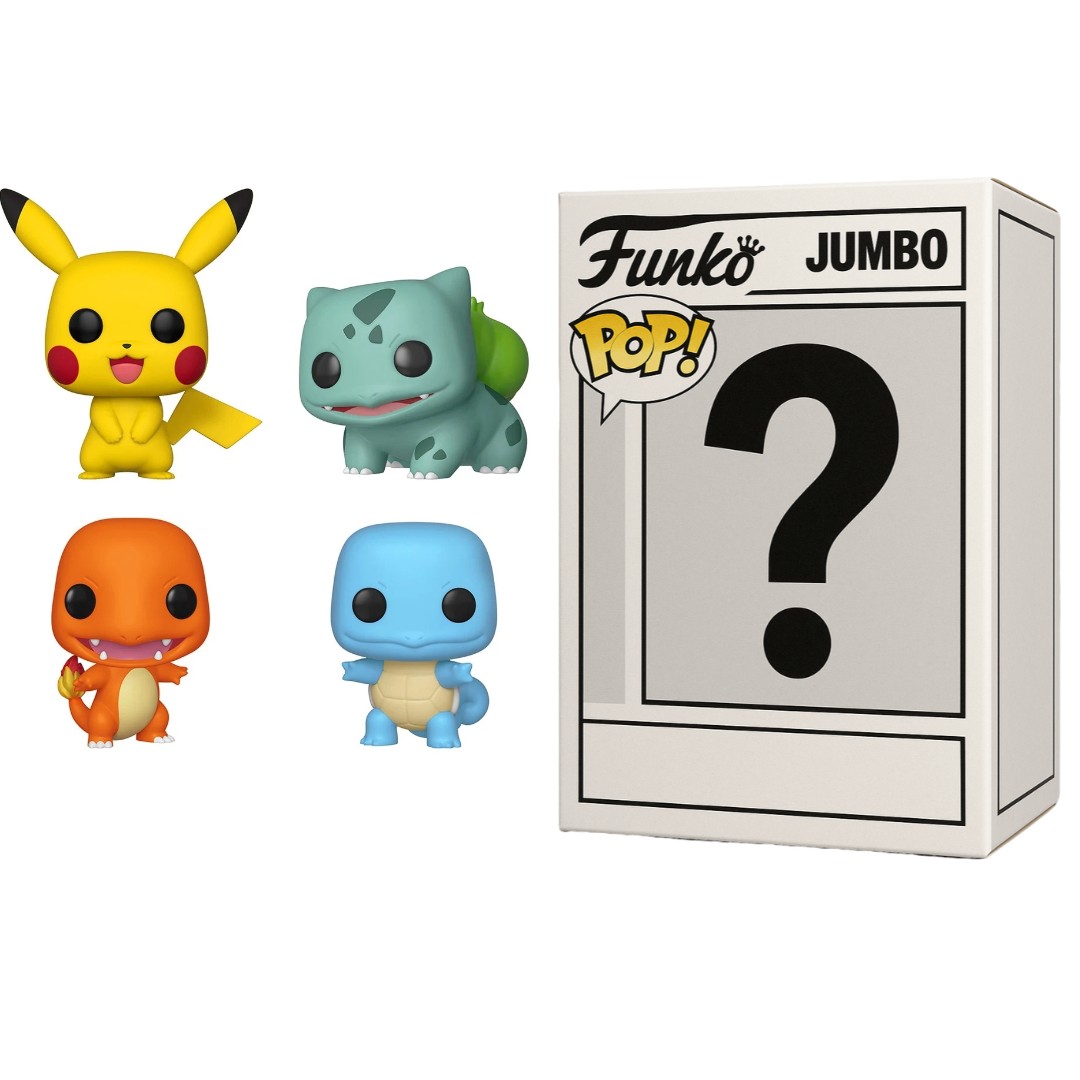 Pack Funko pop 4 Pokémon+Funko pop Jumbo sorpresa 