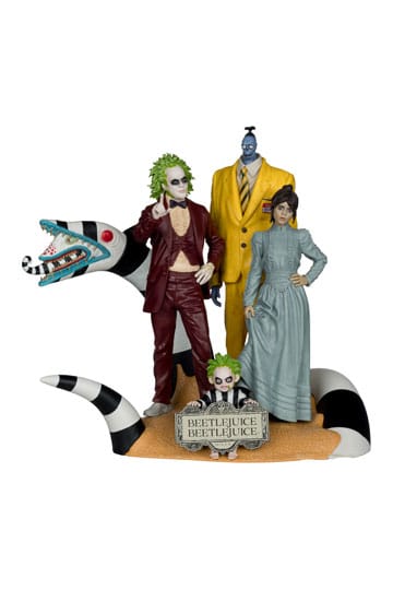 Beetlejuice Beetlejuice Pack de 4 Estatuas Movie Maniacs 15 cm