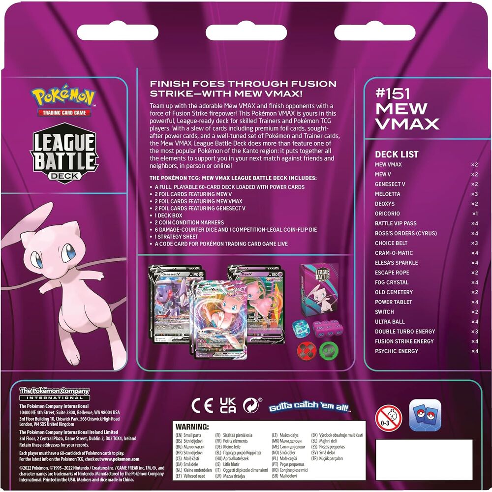Caja de mazo Pokémon League Battle Deck Mew VMAX