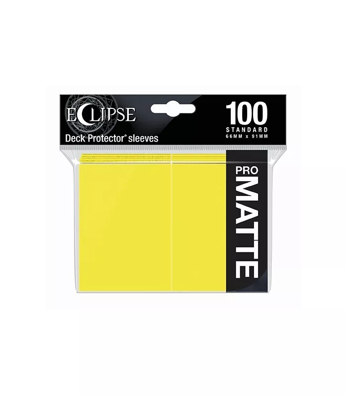 Fundas Eclipse Pro Matte estándar amarillas (100 piezas)