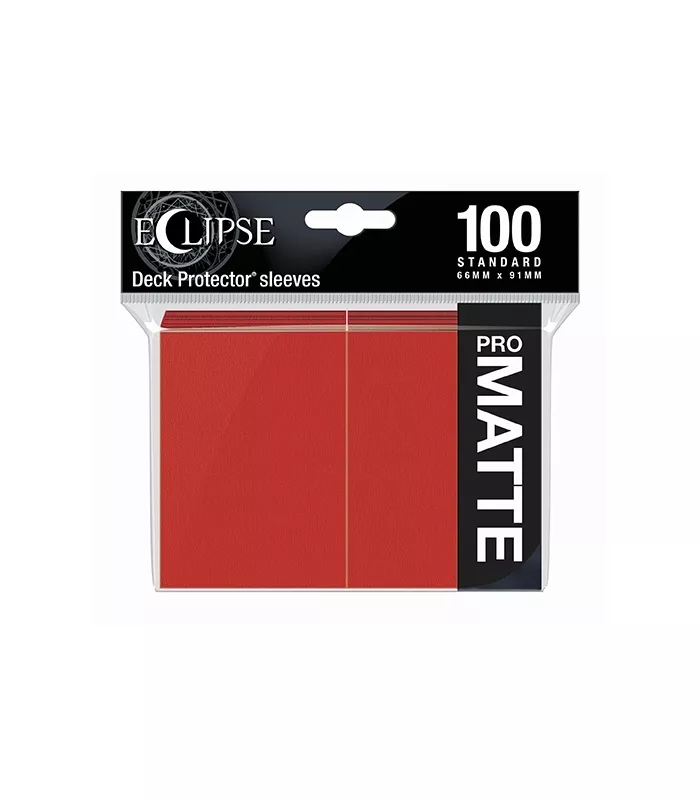 Fundas Eclipse Matte Standard Ultra Pro Color Rojo - Paquete de 100