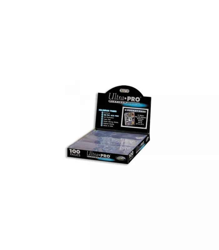 Hojas 9 bolsillos Platinum Ultra Pro - Paquete de 100