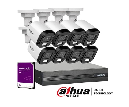8 CAMARAS FULL COLOR CON AUDIO 1080P(2MEGAPIXELES)