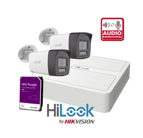 2 CAMARAS HILOOK AUDIOBIDIRECCIONAL