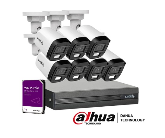 7 CAMARAS FULL COLOR CON AUDIO 1080P(2MEGAPIXELES)