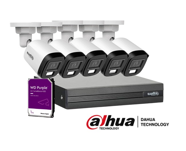 5 CAMARAS FULL COLOR CON AUDIO 1080P (2MEGAPIXELES)