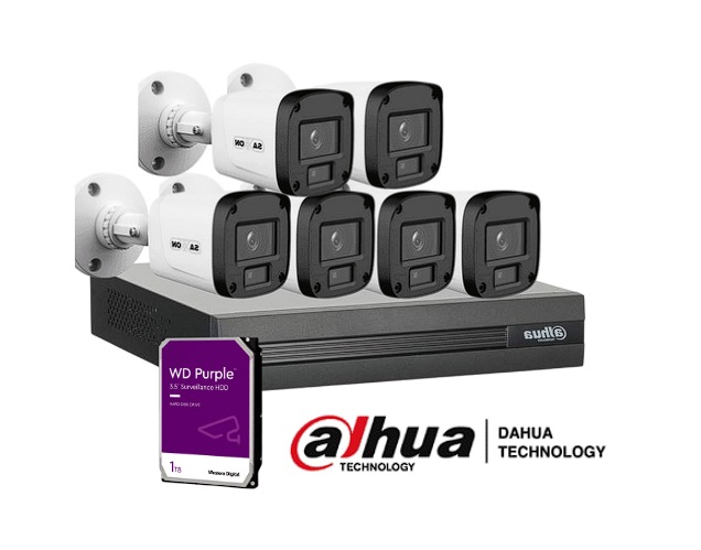 6 CAMARAS DAHUA 1080P (2MEGAPIXELES)