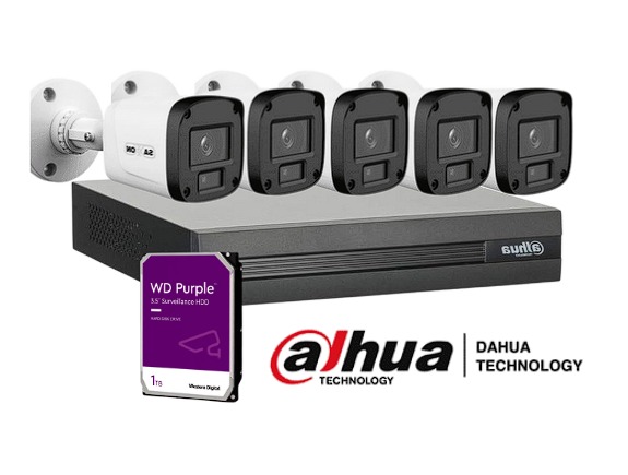 5 CAMARAS DAHUA 1080P (2MEGAPIXELES)