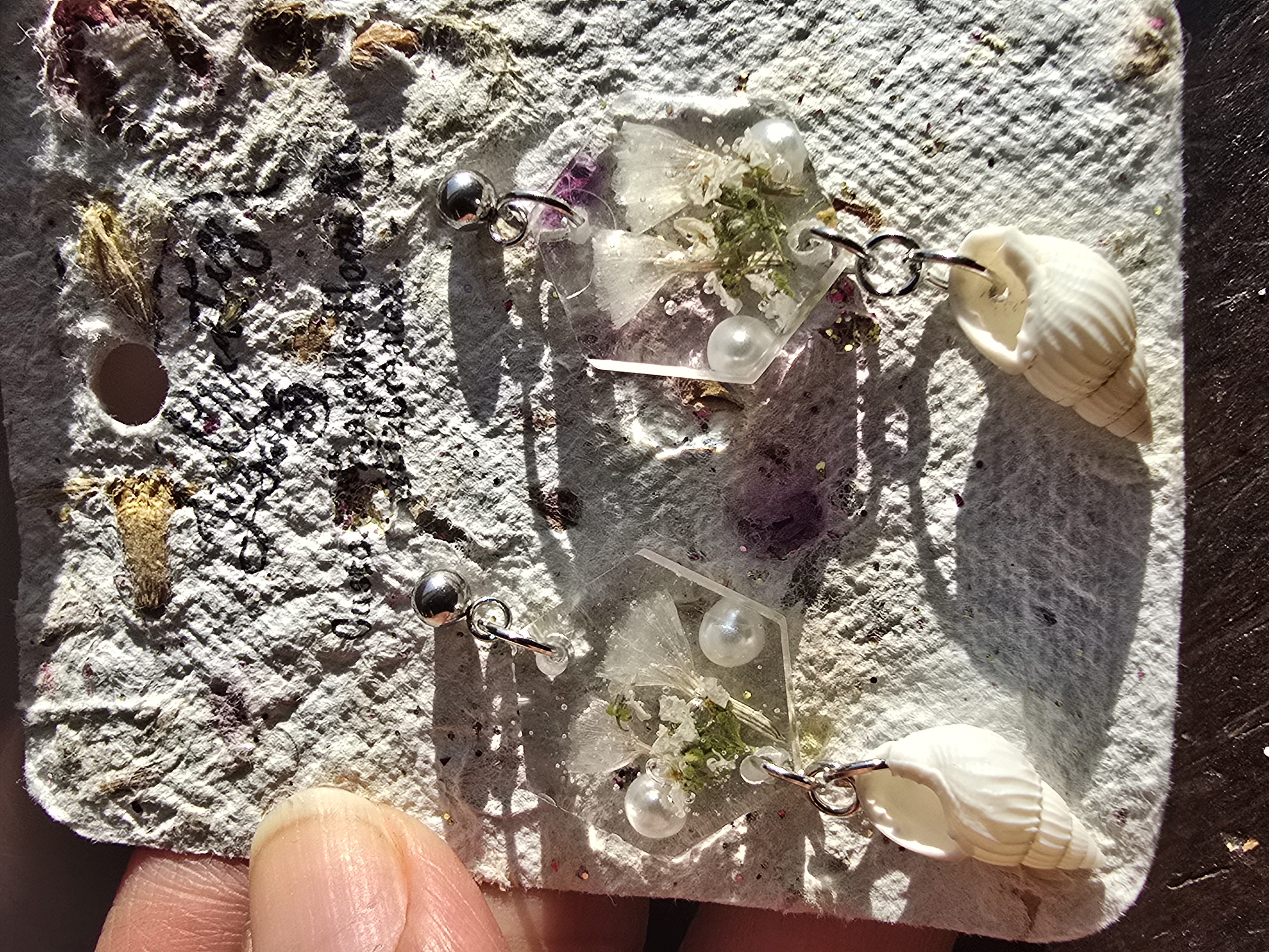 Mixed White Mini Flower Earrings