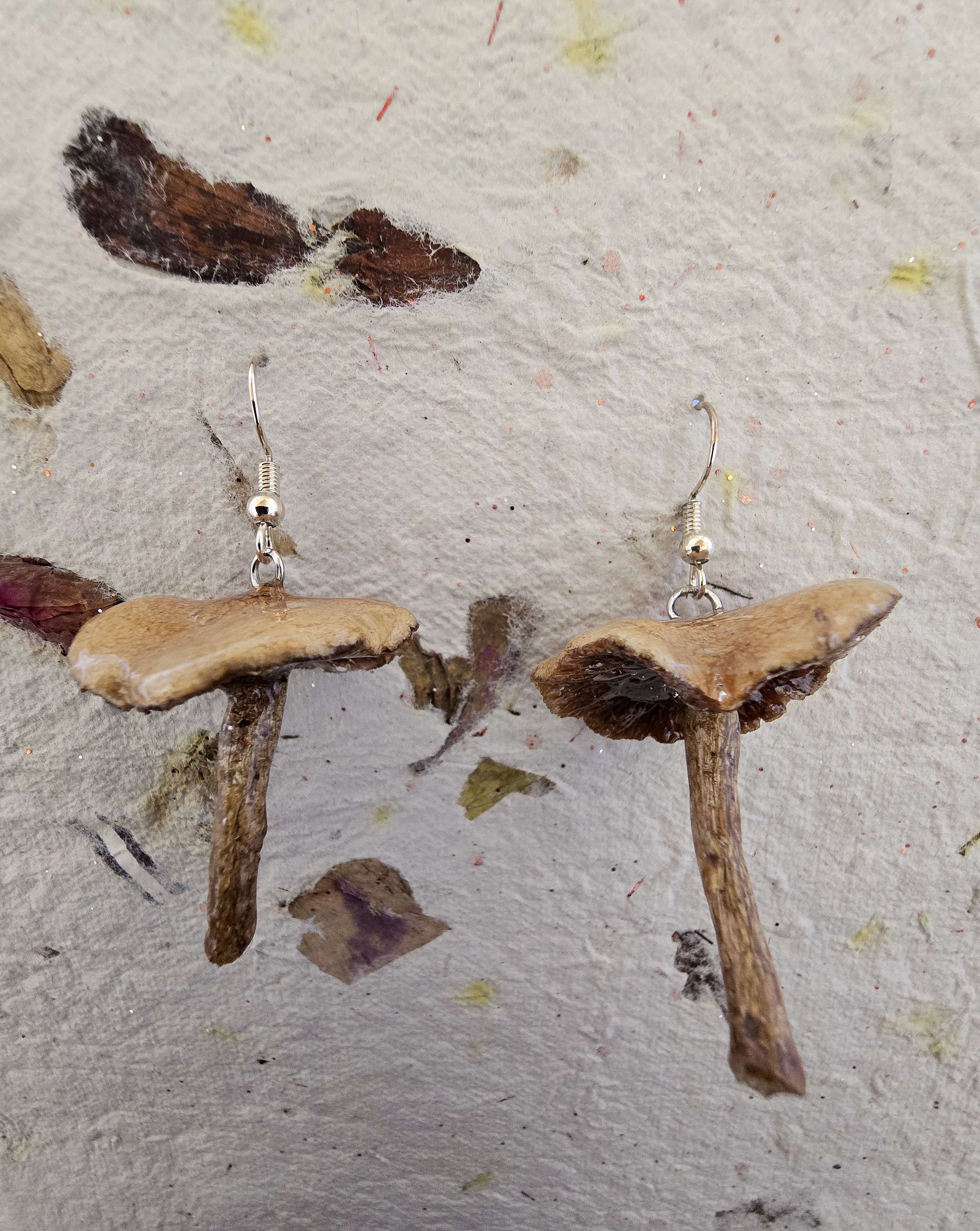 Yard-Grown Mushroom Earrings