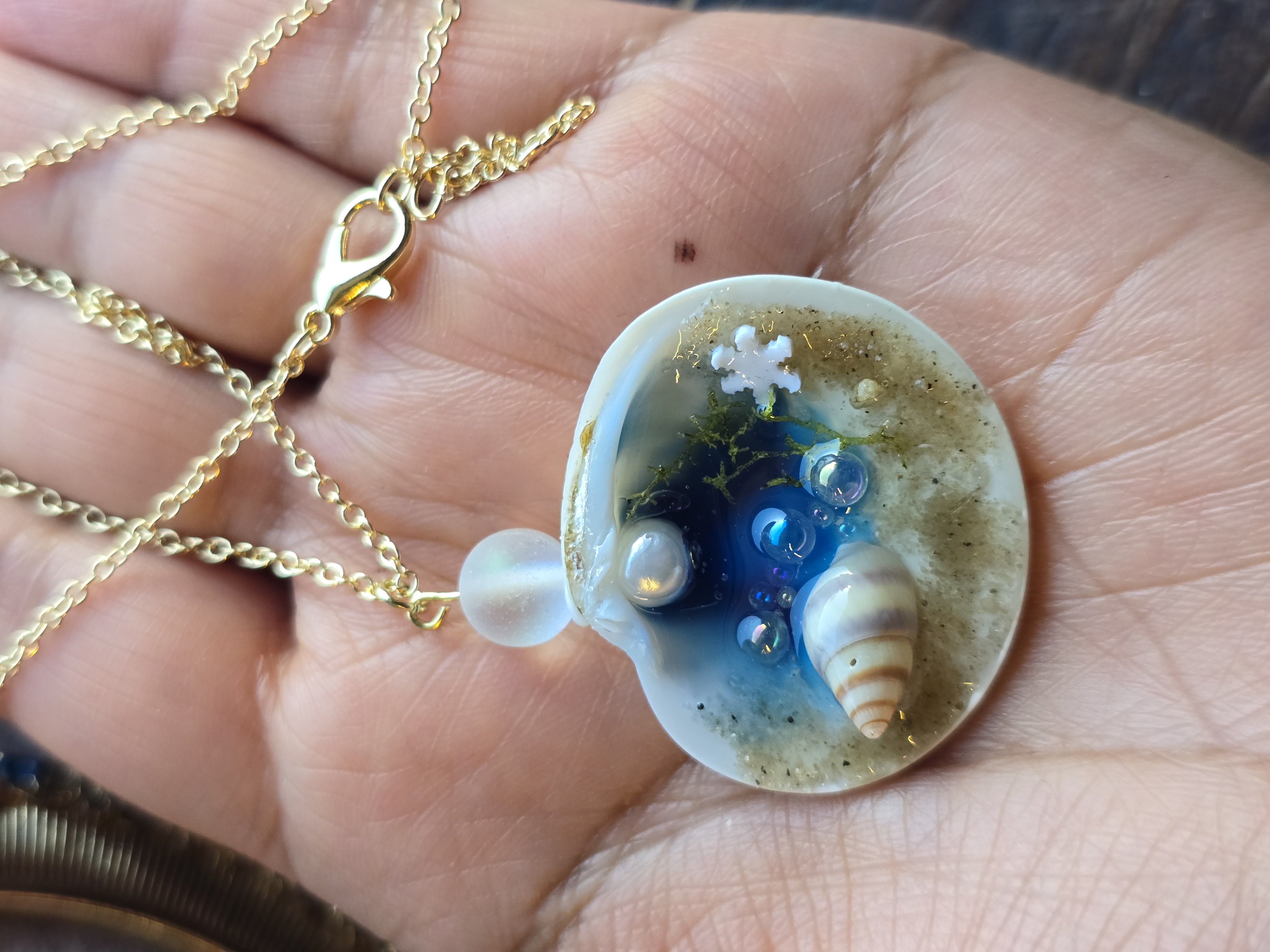 Real White Seashell Necklace