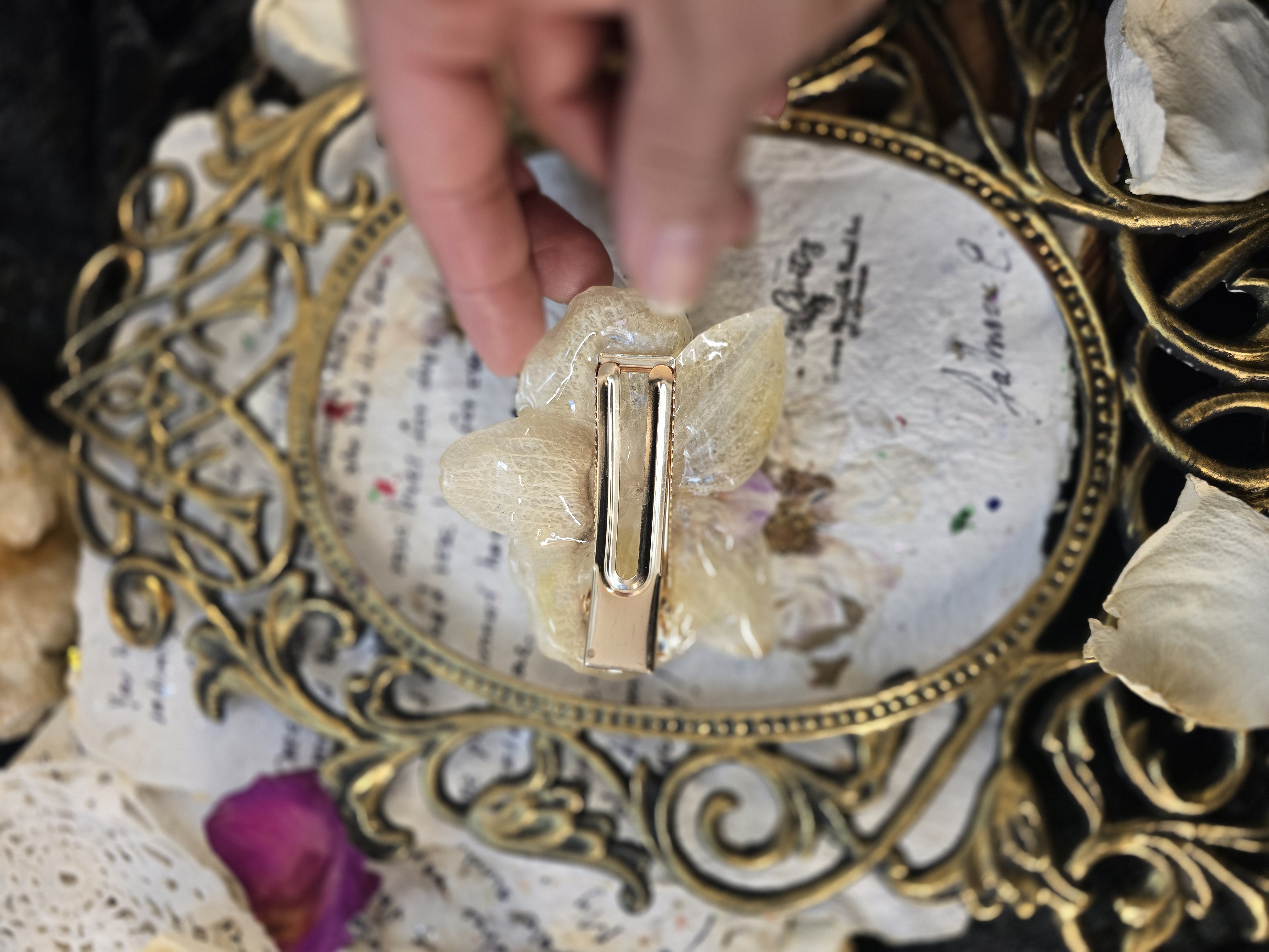 Soft Yellow Orchid Barrette