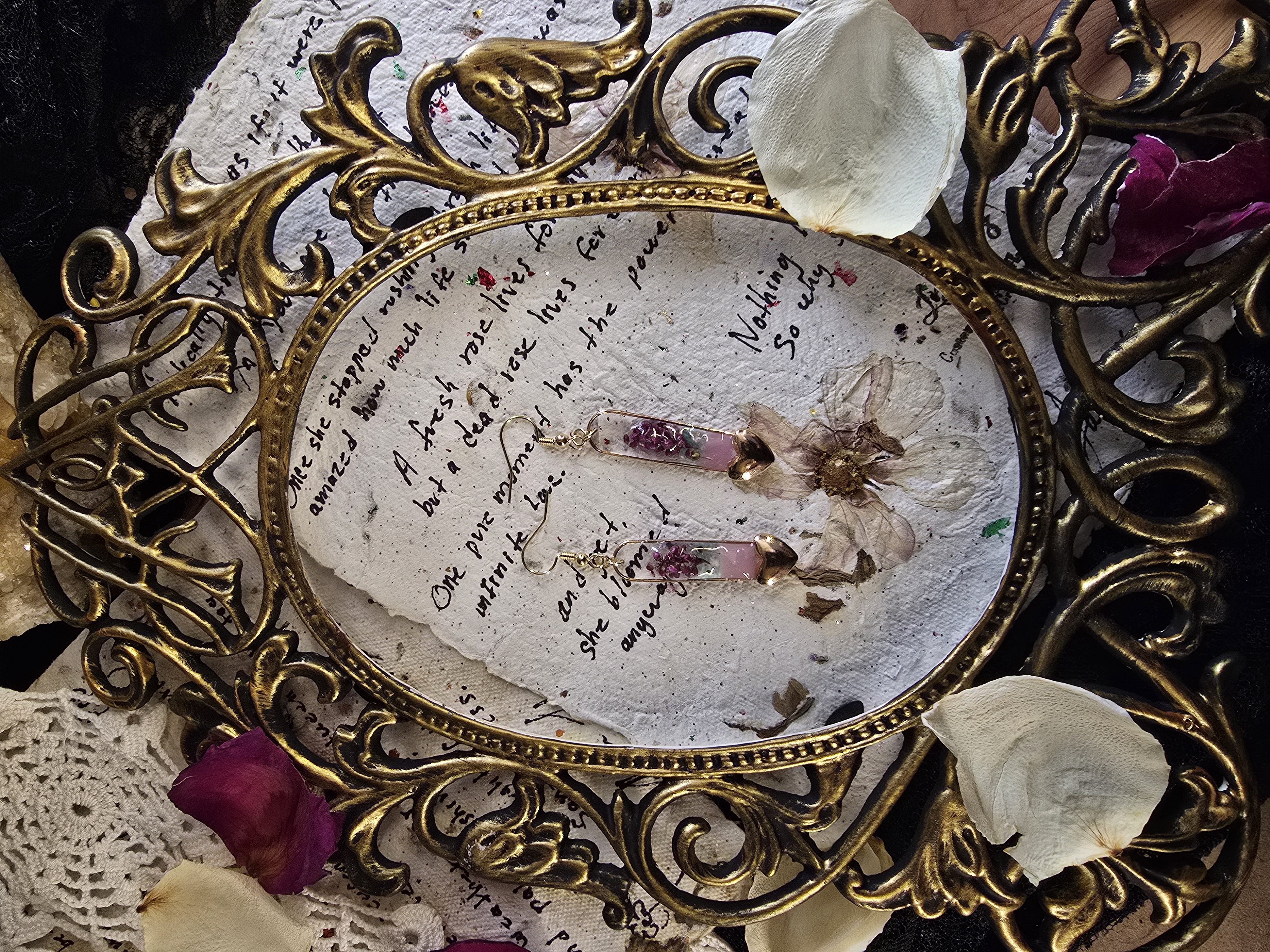 Persicaria maculosa (“Lady’s Thumb”) Earrings