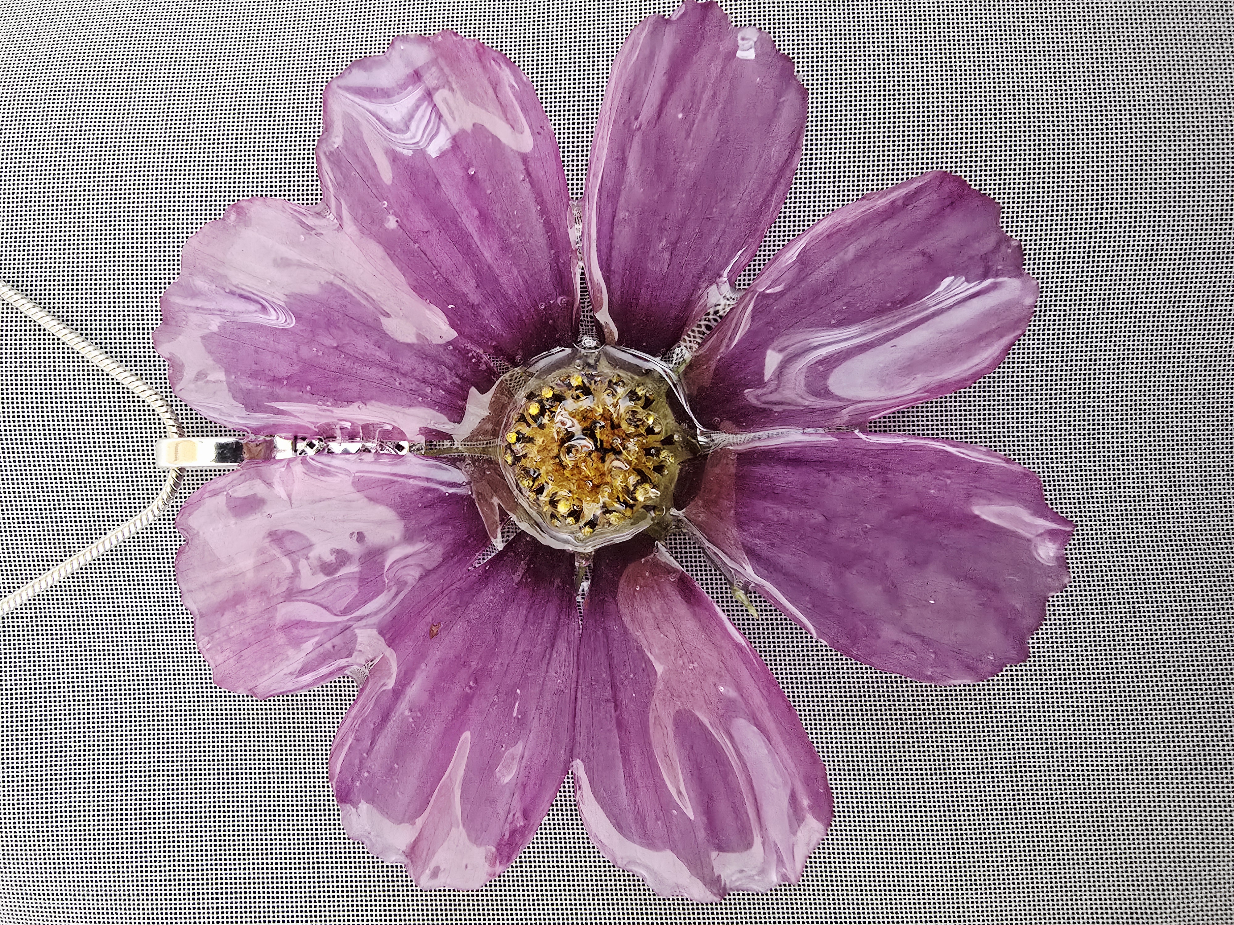 Pink Cosmo Flower Necklace