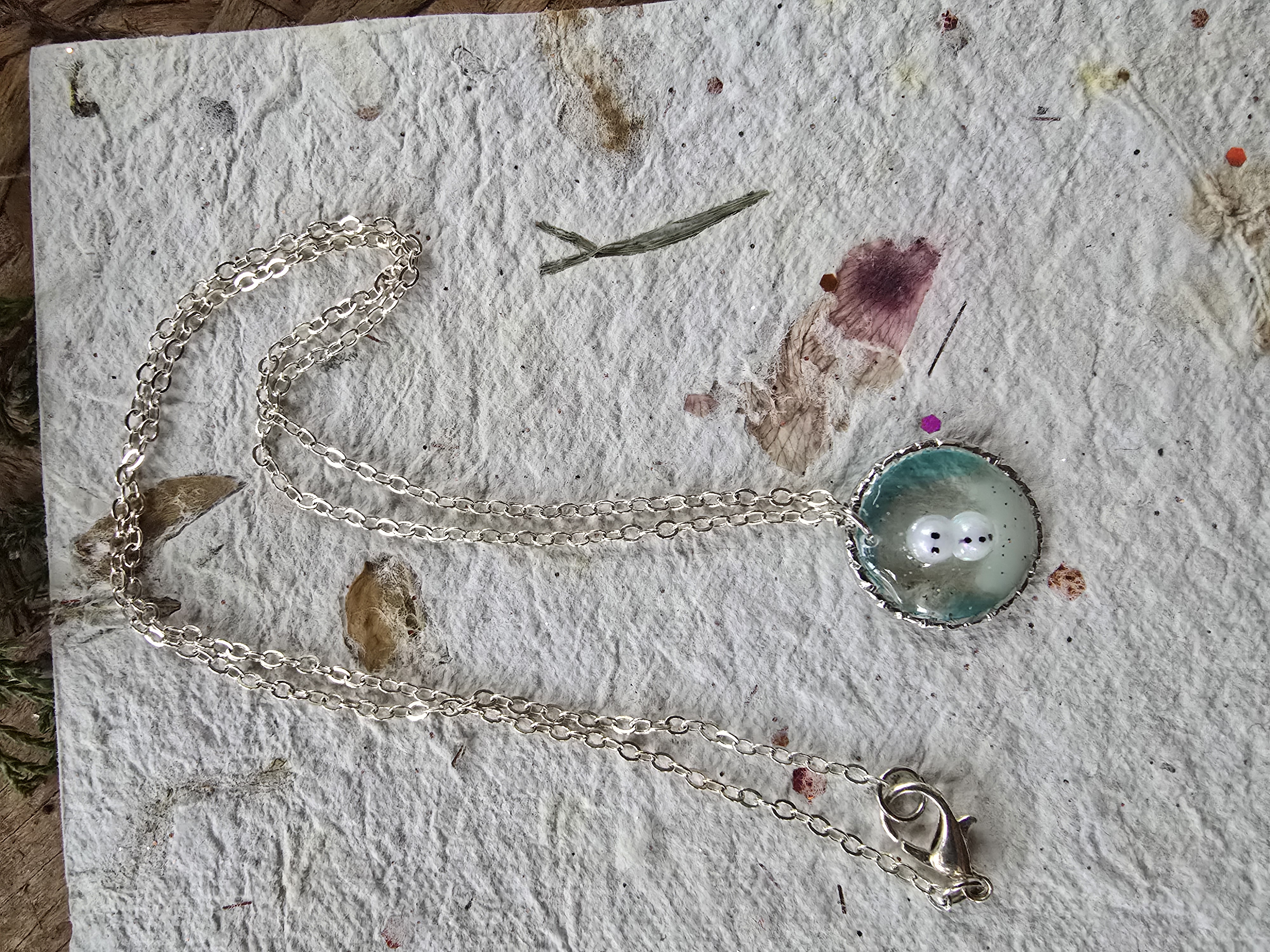 Miniature Snowman Necklace