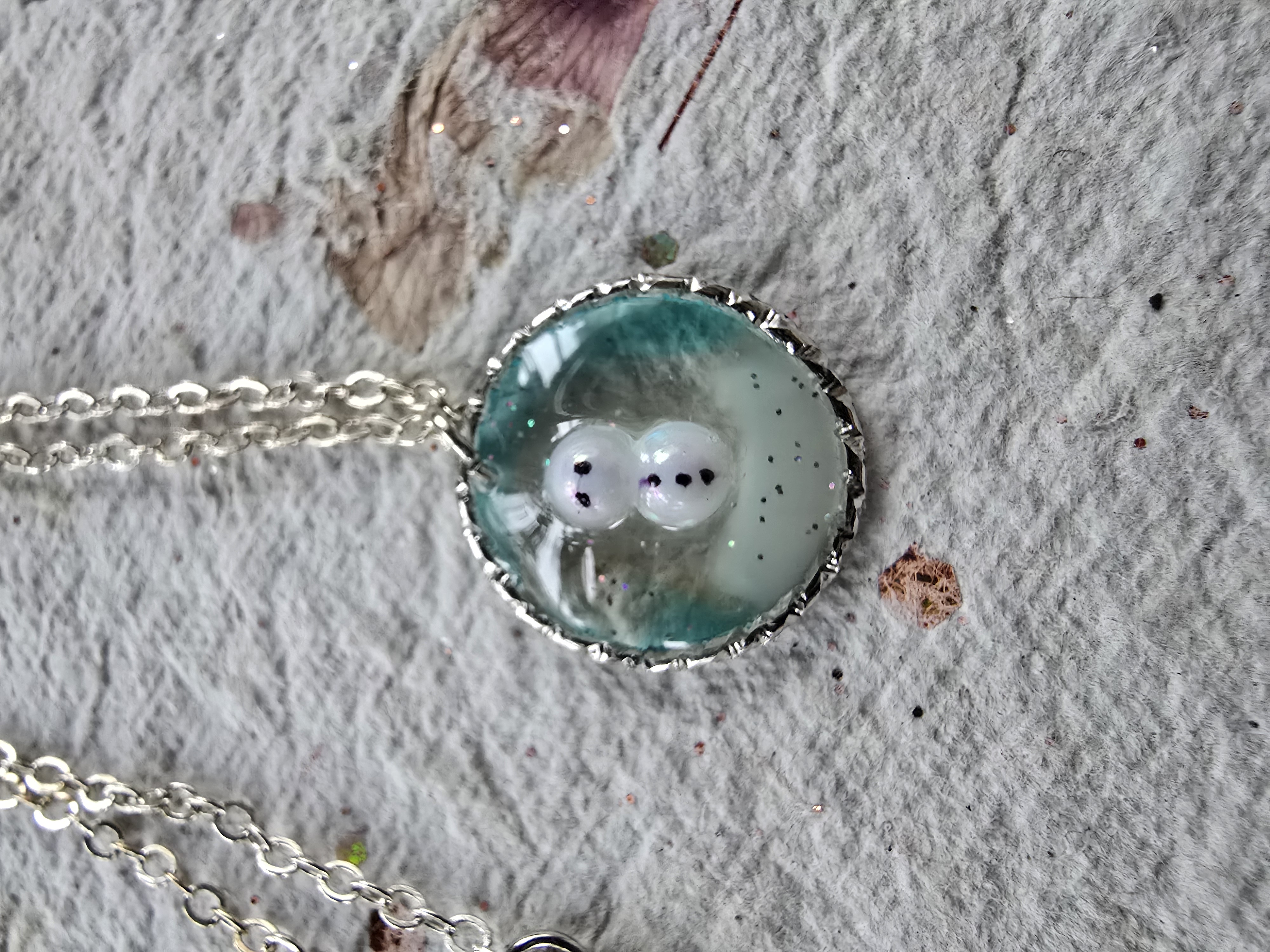 Miniature Snowman Necklace