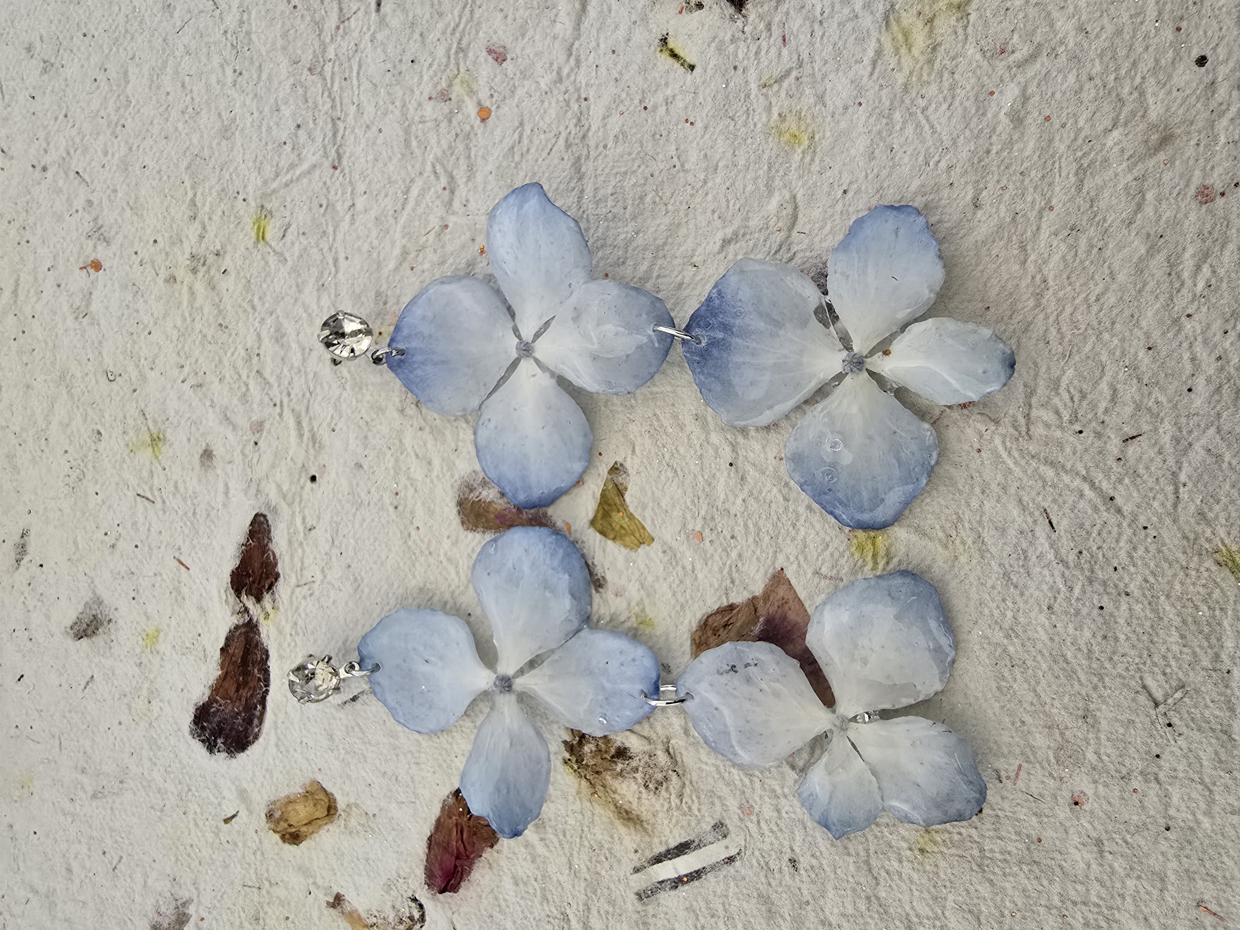 Blue Hydrangea Earrings