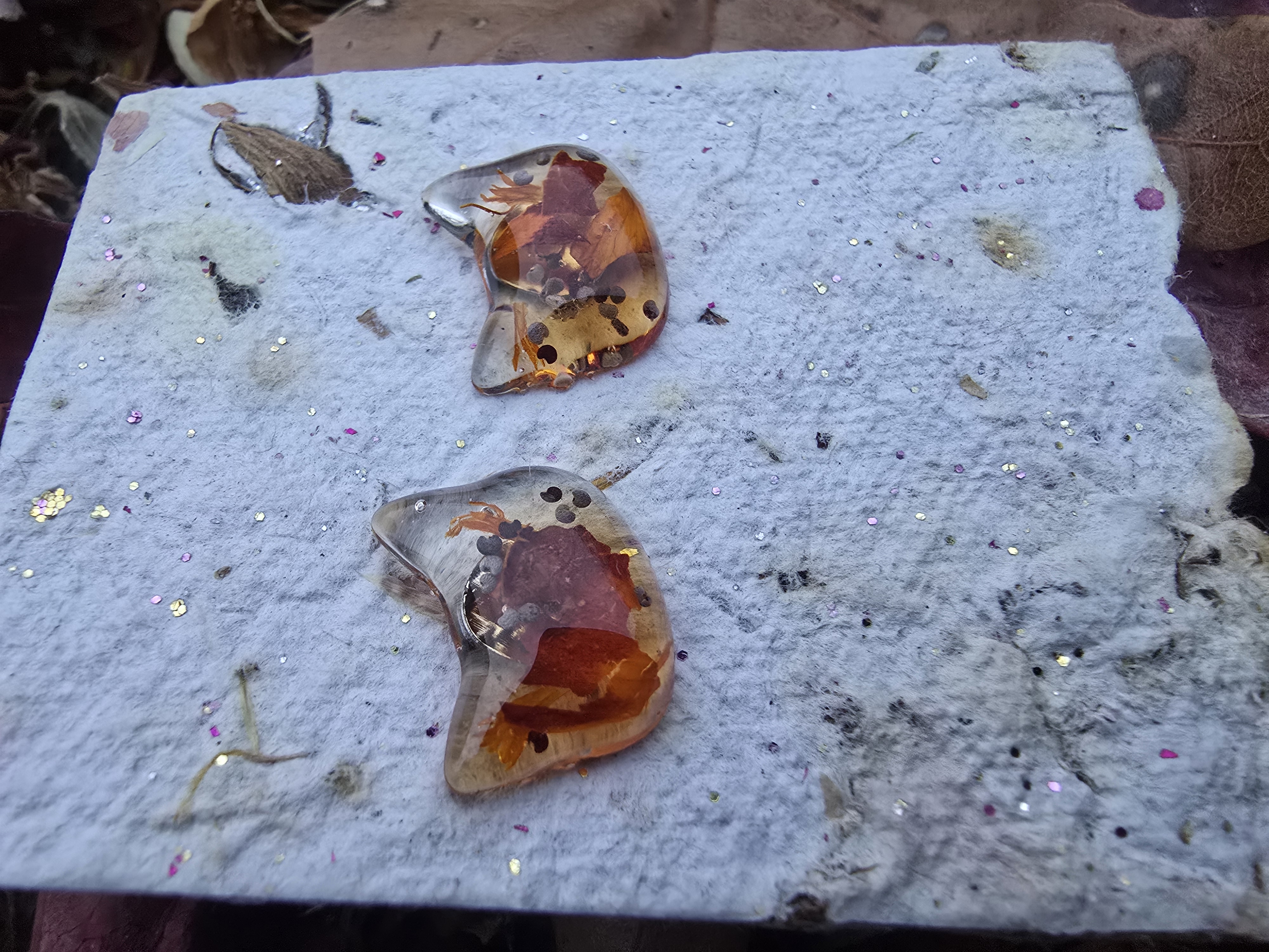 Cute Marigold Cat Fall Studs