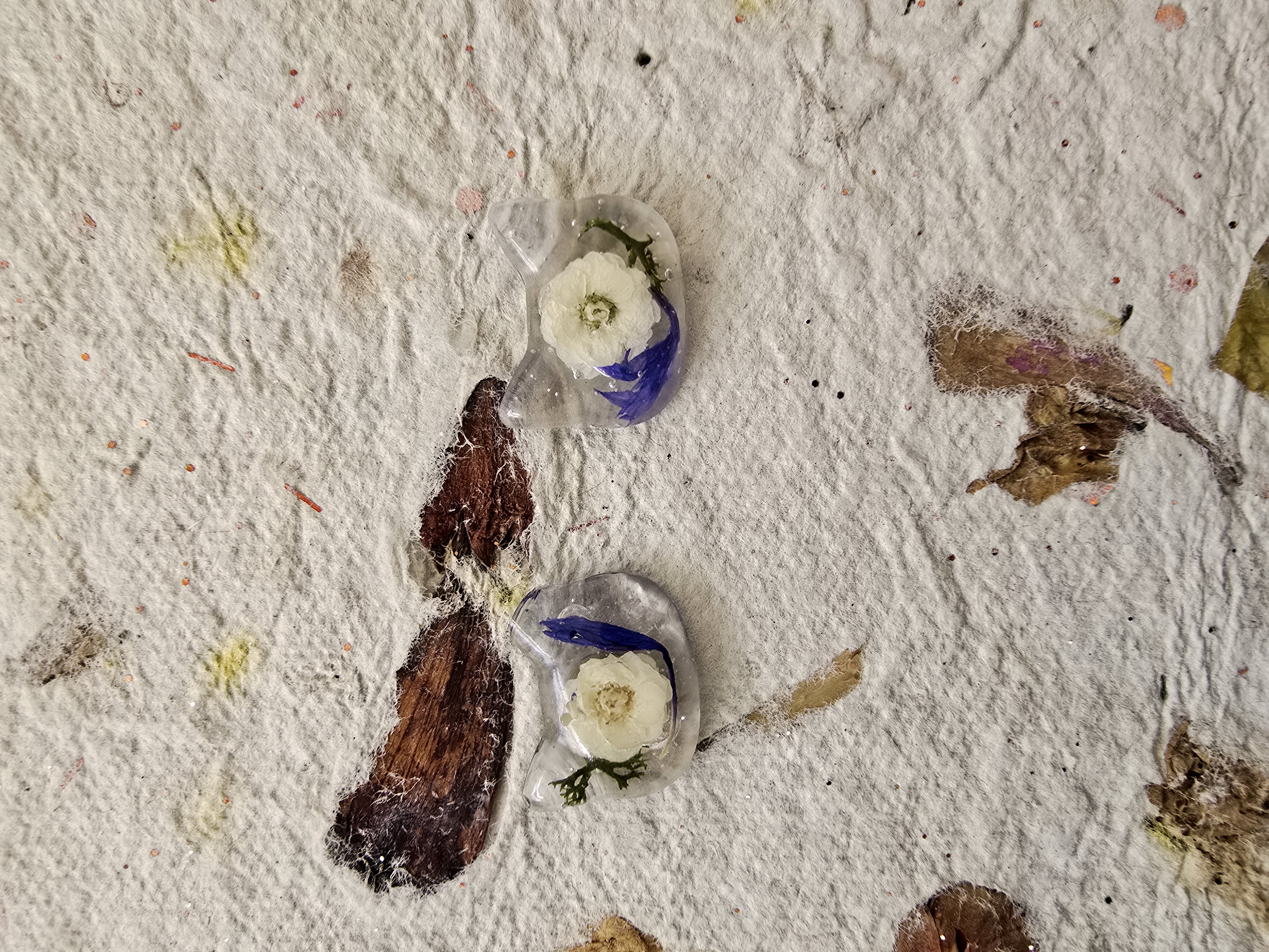 Mini Rose Encased in Cat Studs