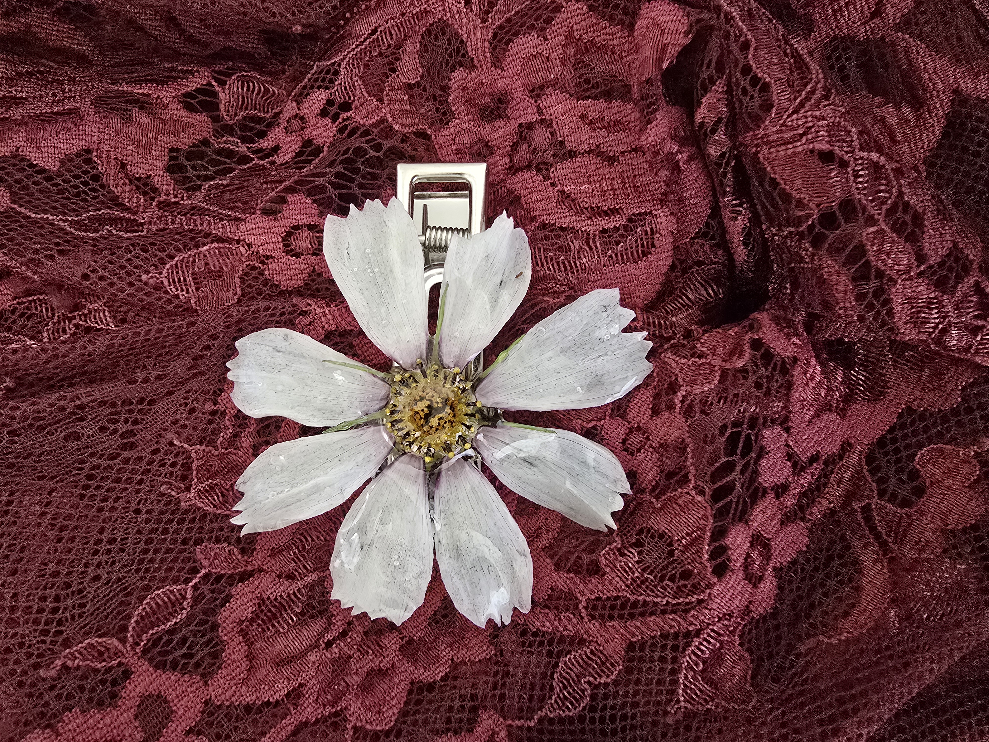 Cosmos Flower Hair Clip