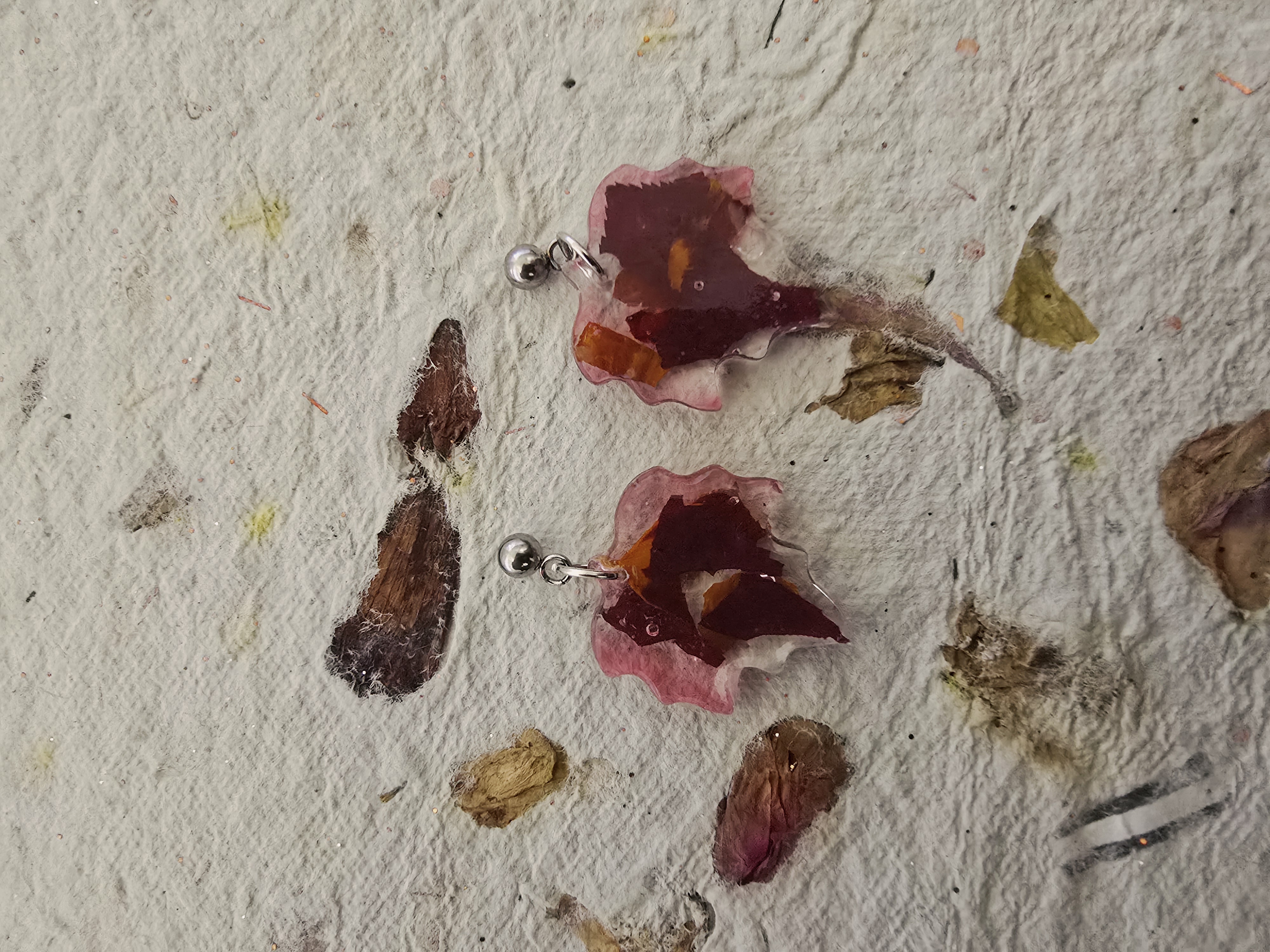 Encased Fall Leaves Earrings