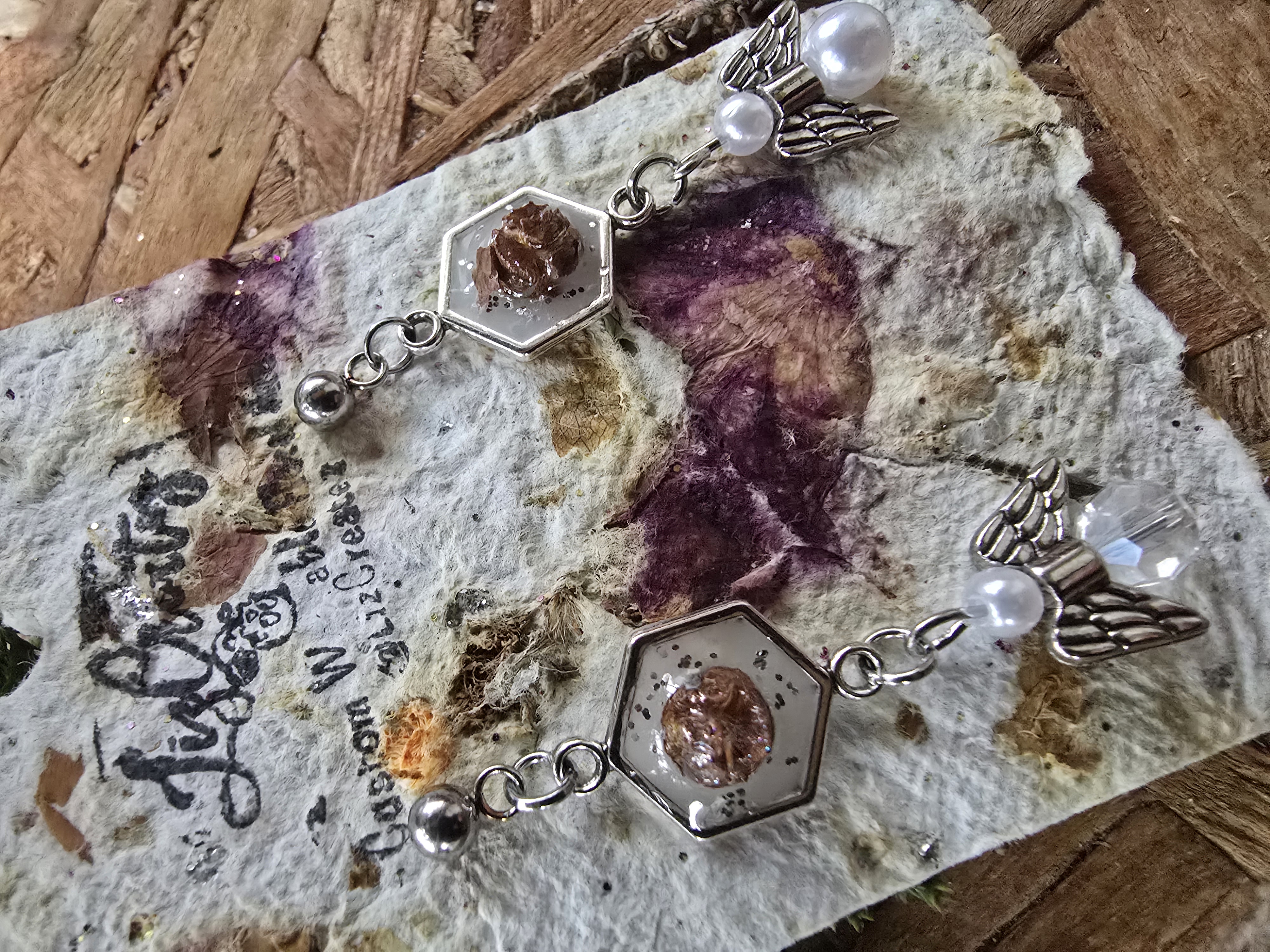 Mini Pinecone & Magical Little Angel Stud Earrings