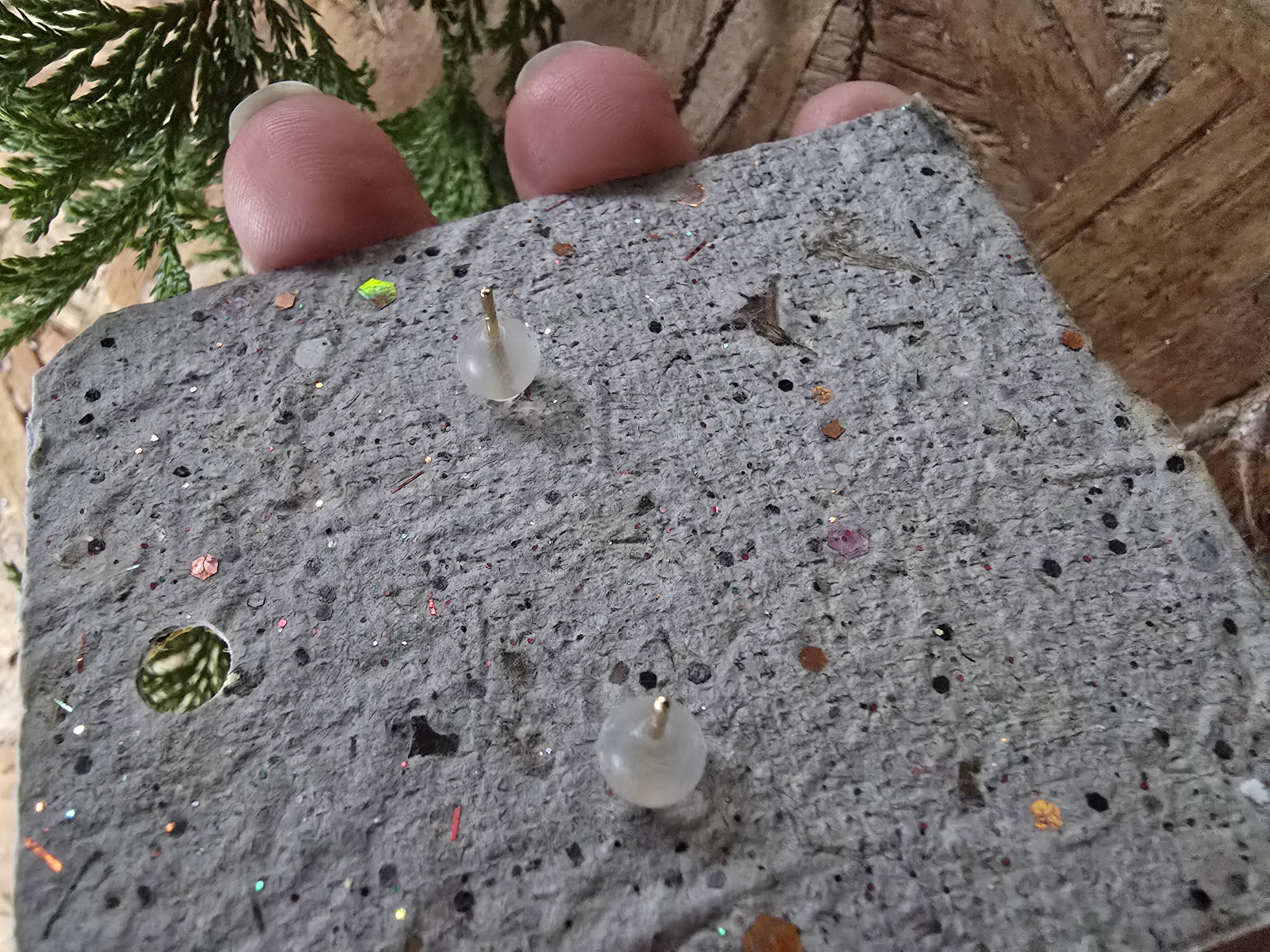 Handmade Polymer Clay Tree & Snowflake Studs 