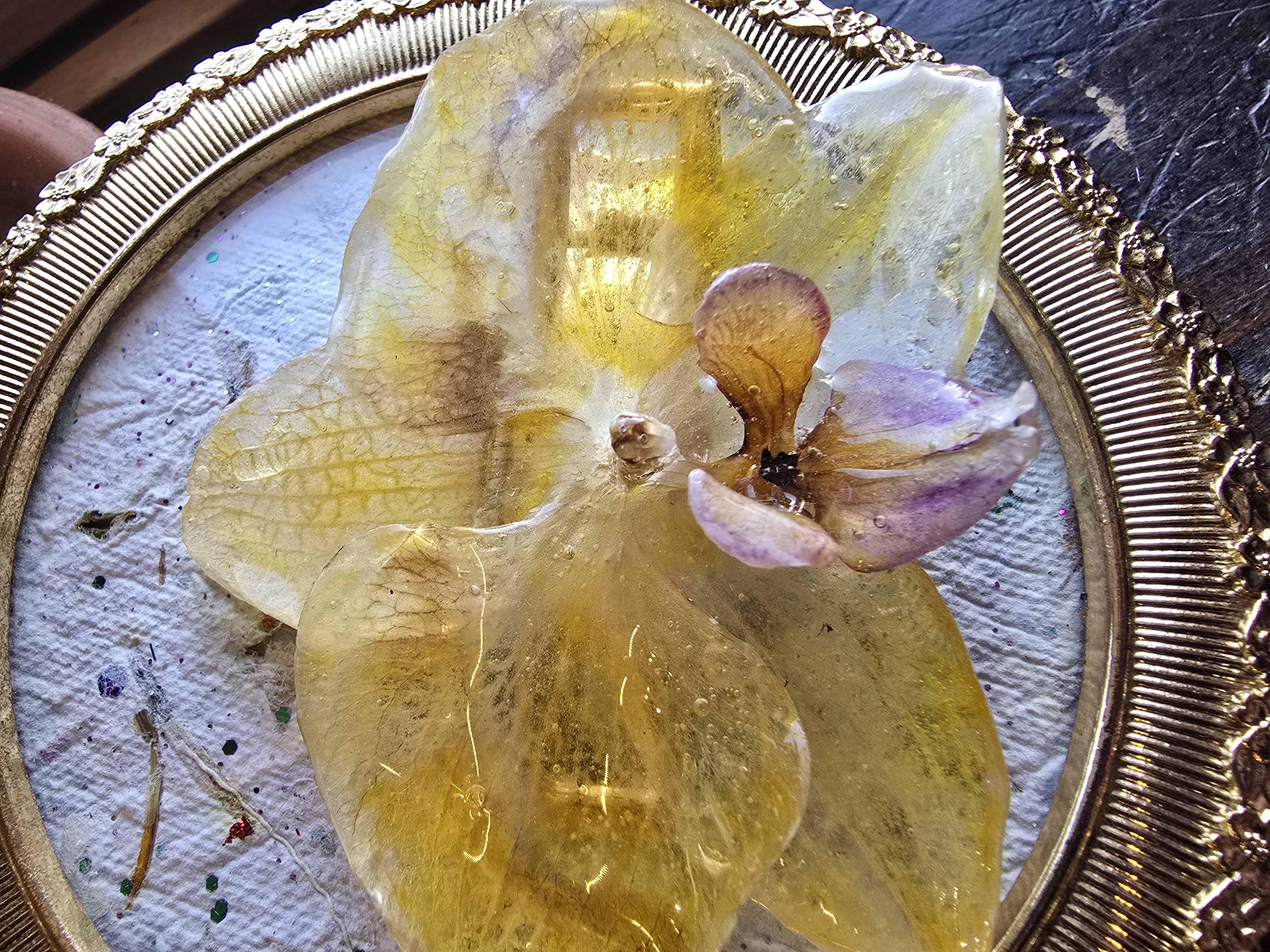 Soft Yellow Orchid Barrette