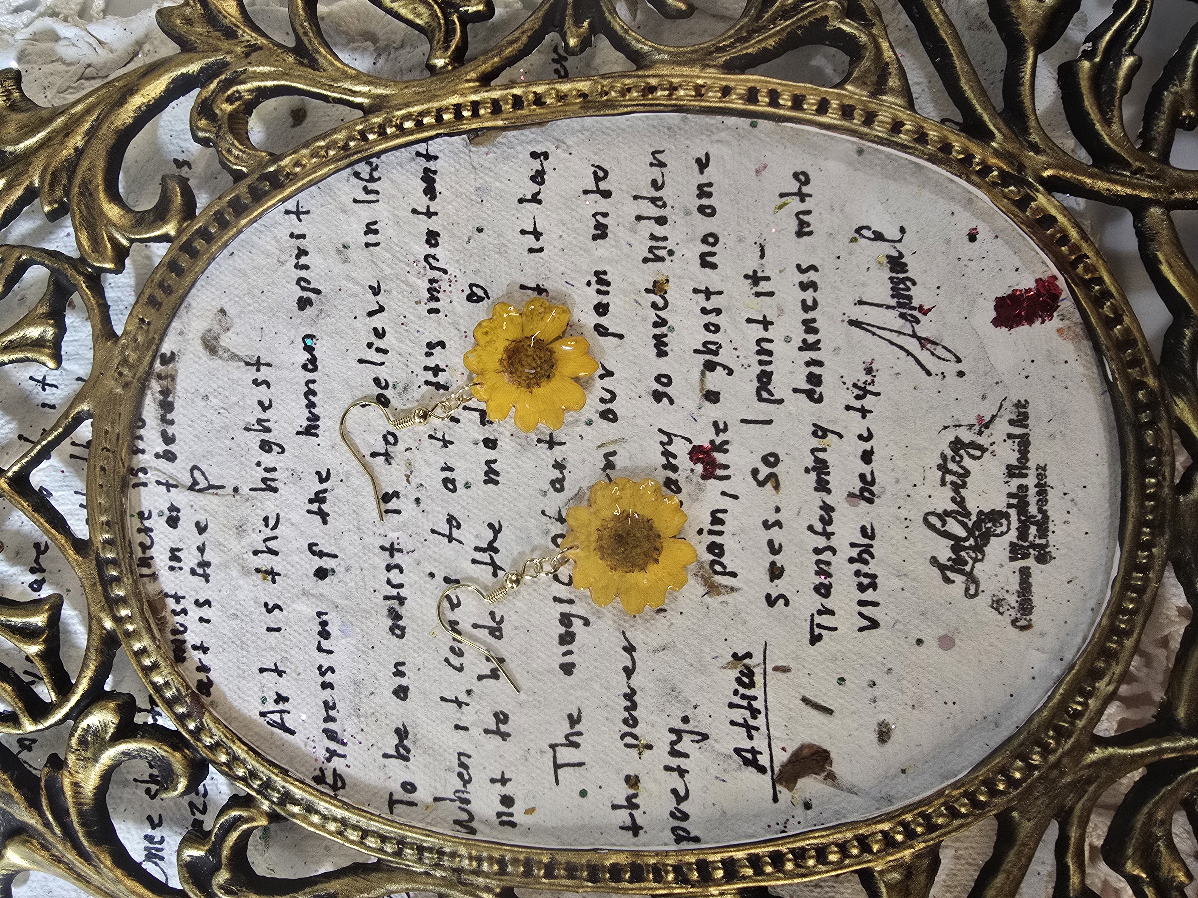 Mini Yellow Daisy Earrings