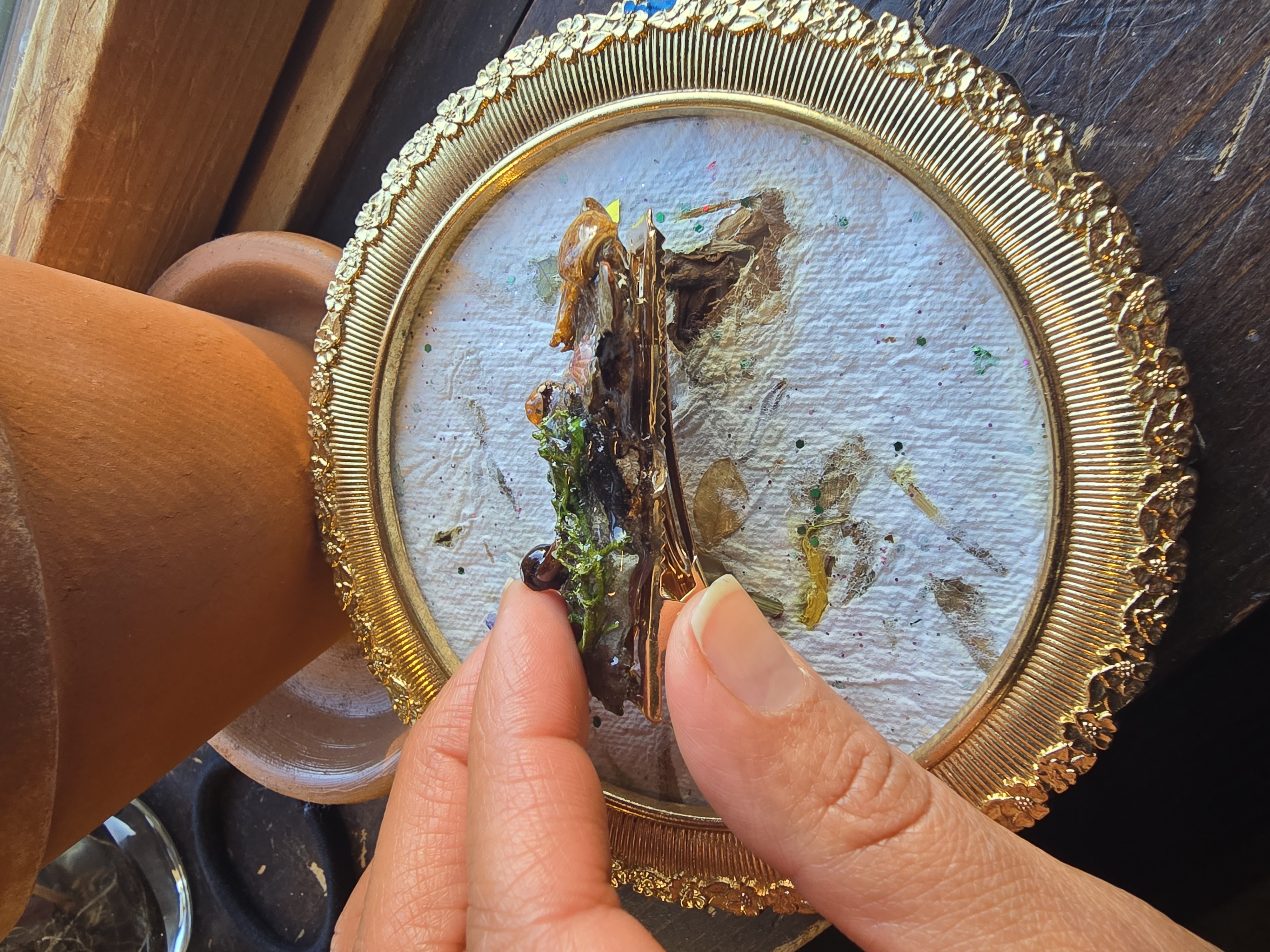 Mini Mushroom Garden Hair Pin