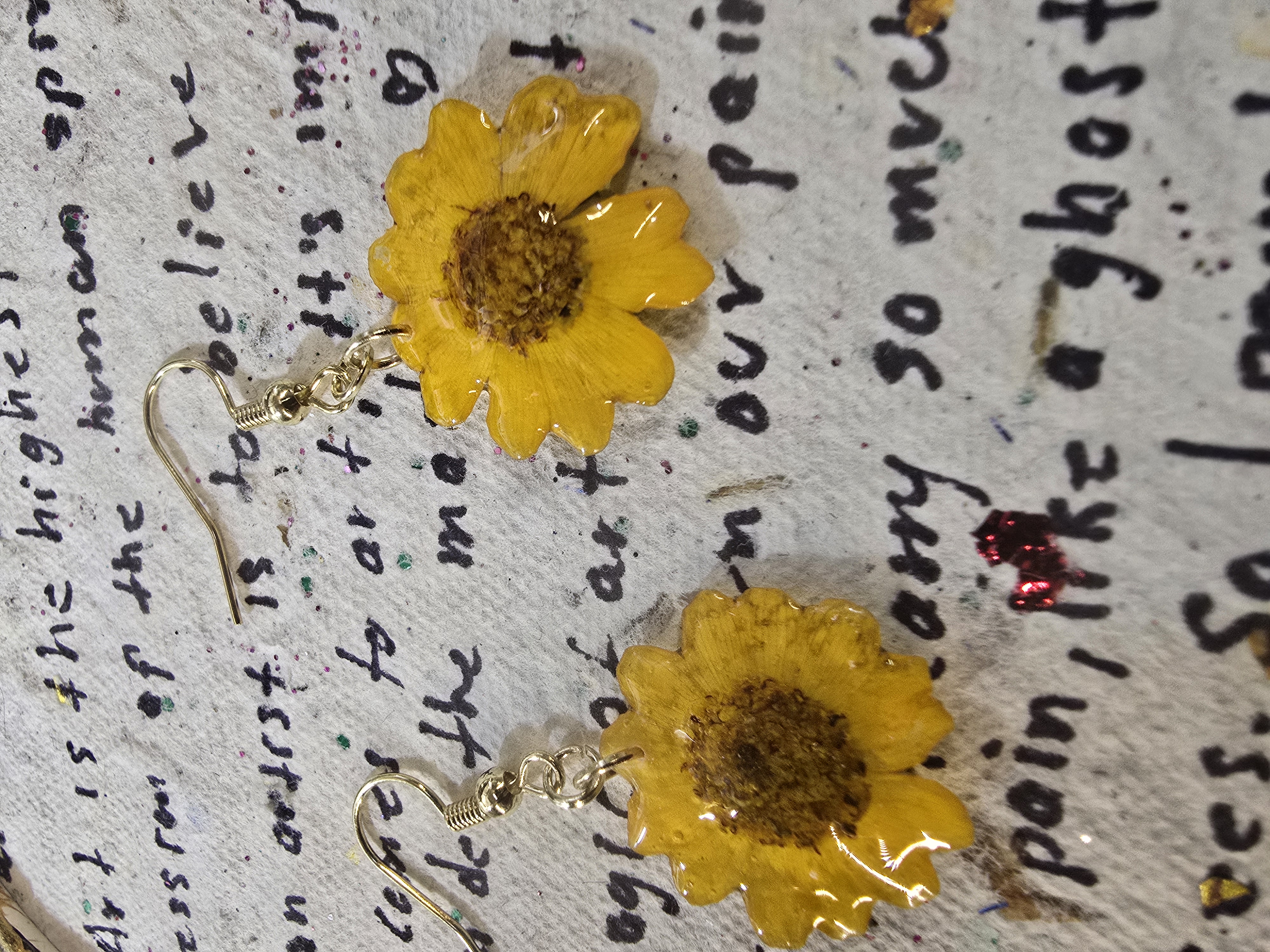 Mini Yellow Daisy Earrings