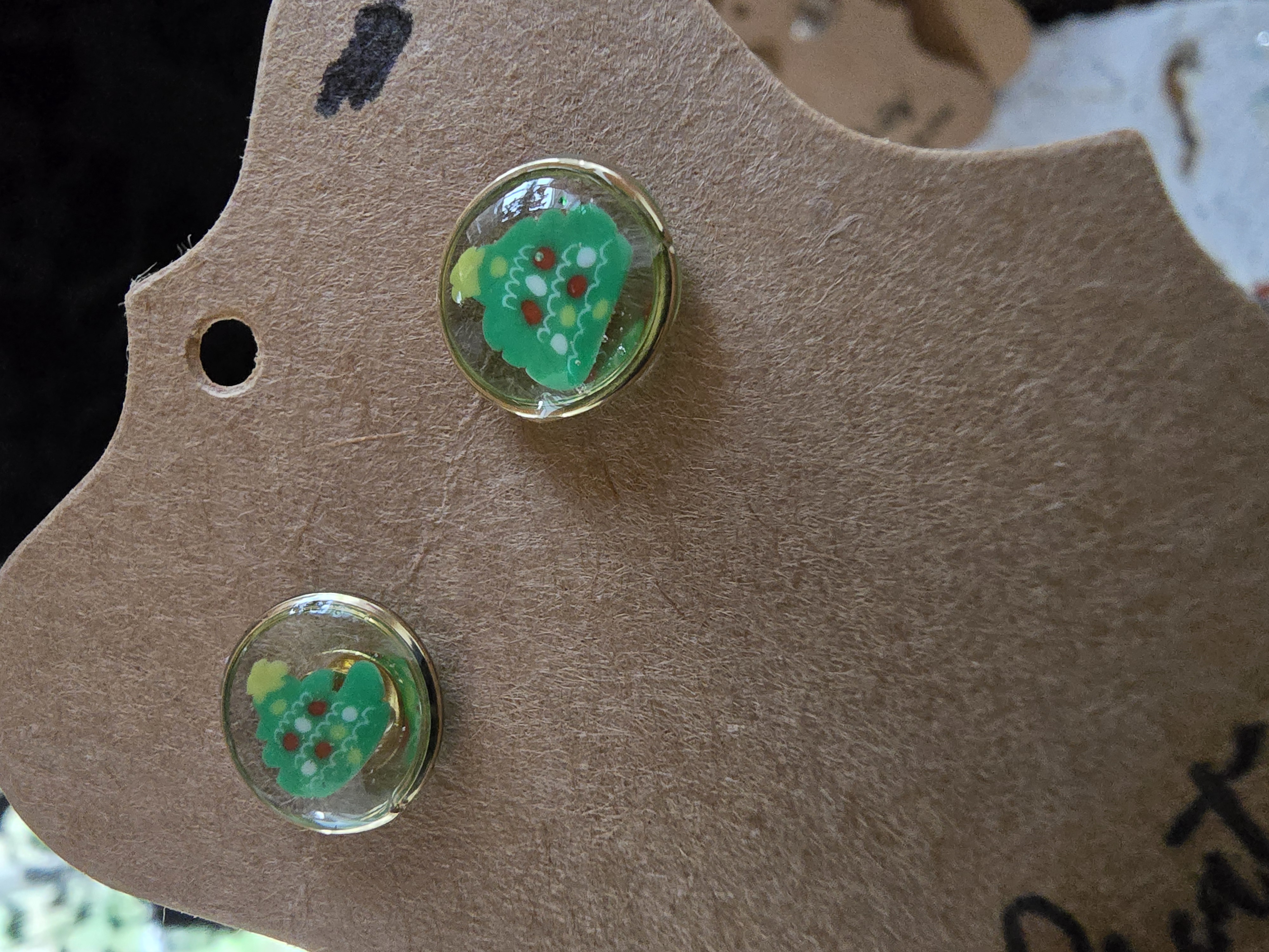 Mini Christmas Tree Stud Earrings