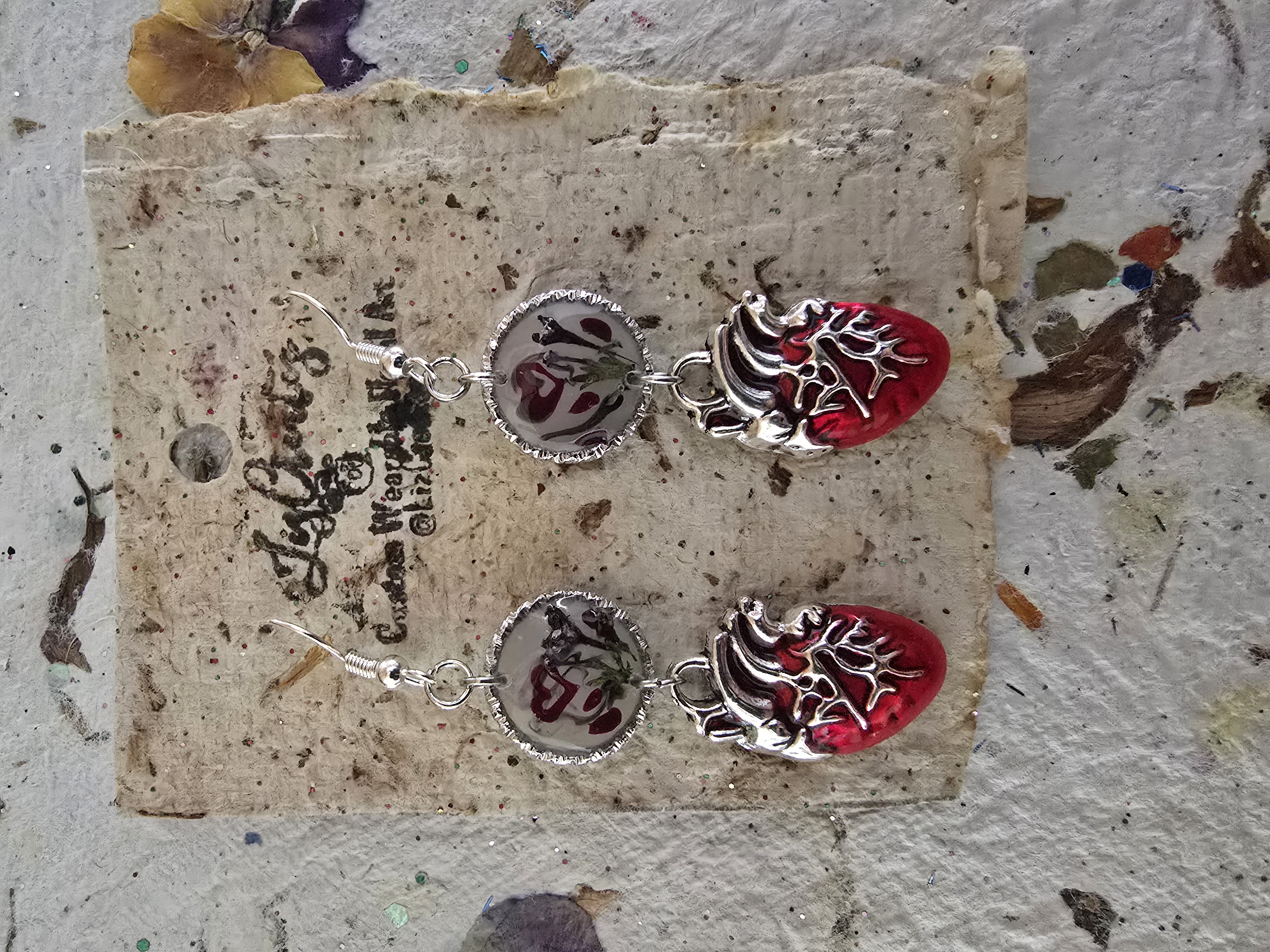 Anatomical Heart Dangle Earrings