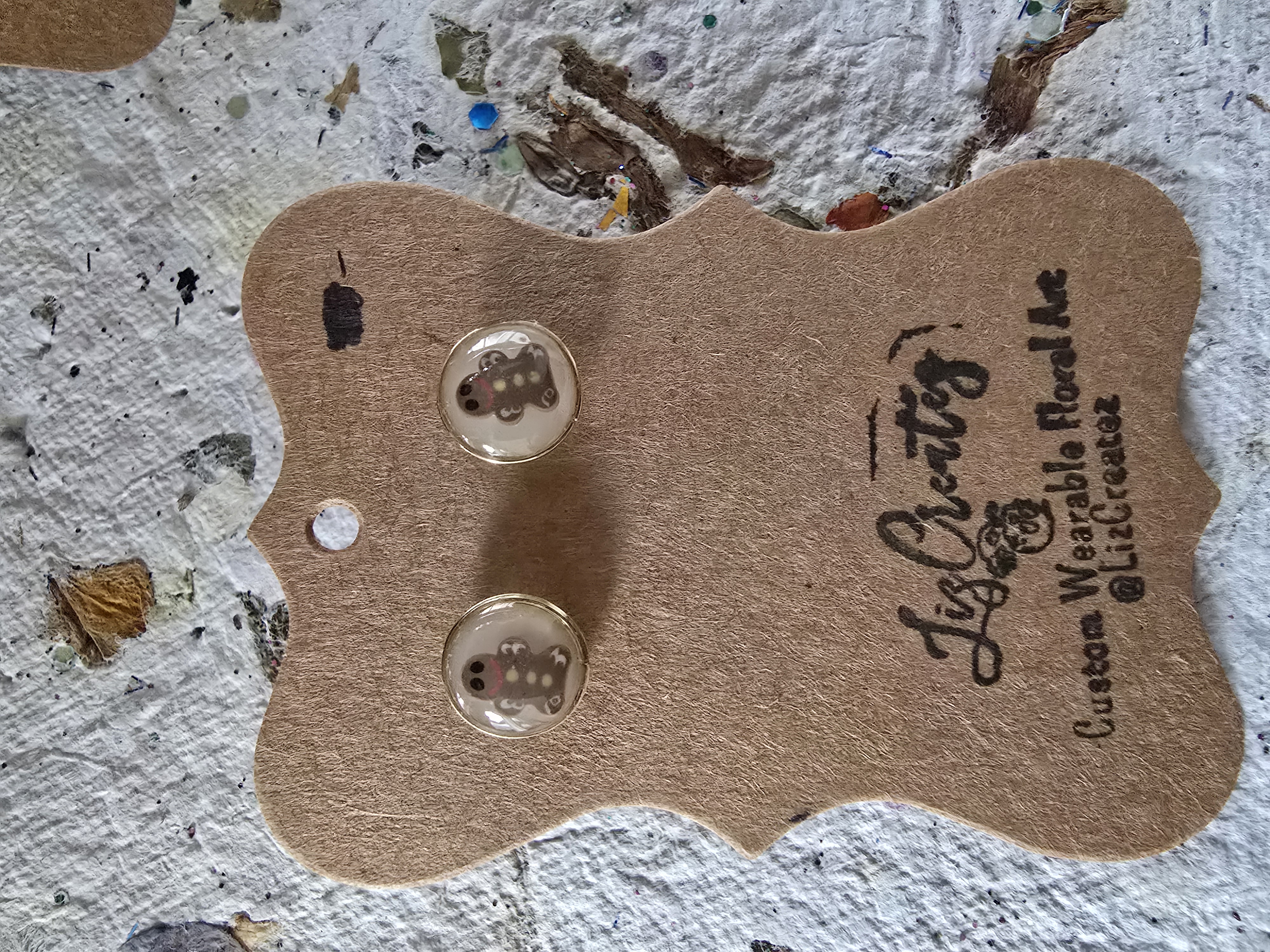 Mini Gingerbread Man Stud Earrings