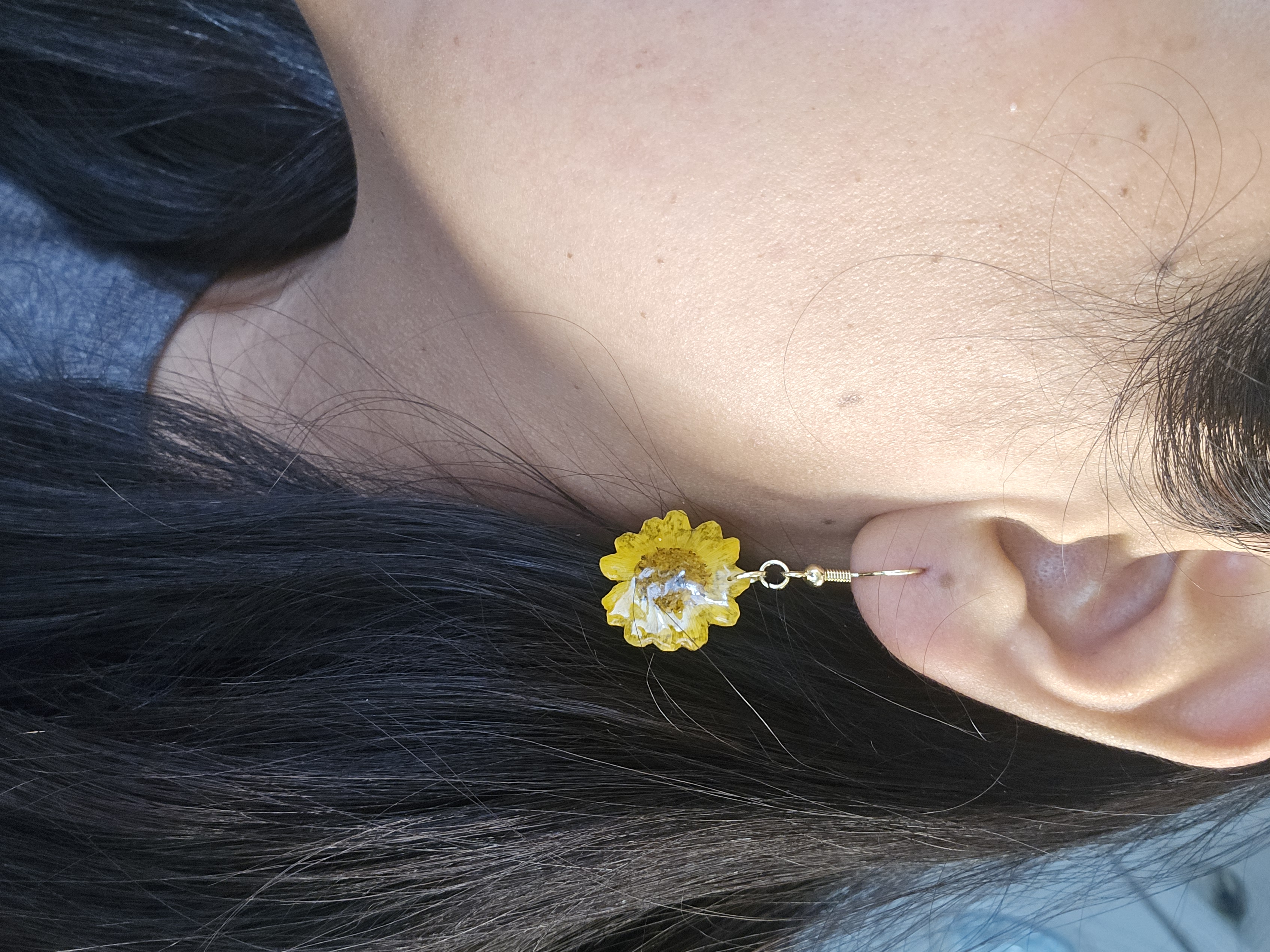 Mini Yellow Daisy Earrings