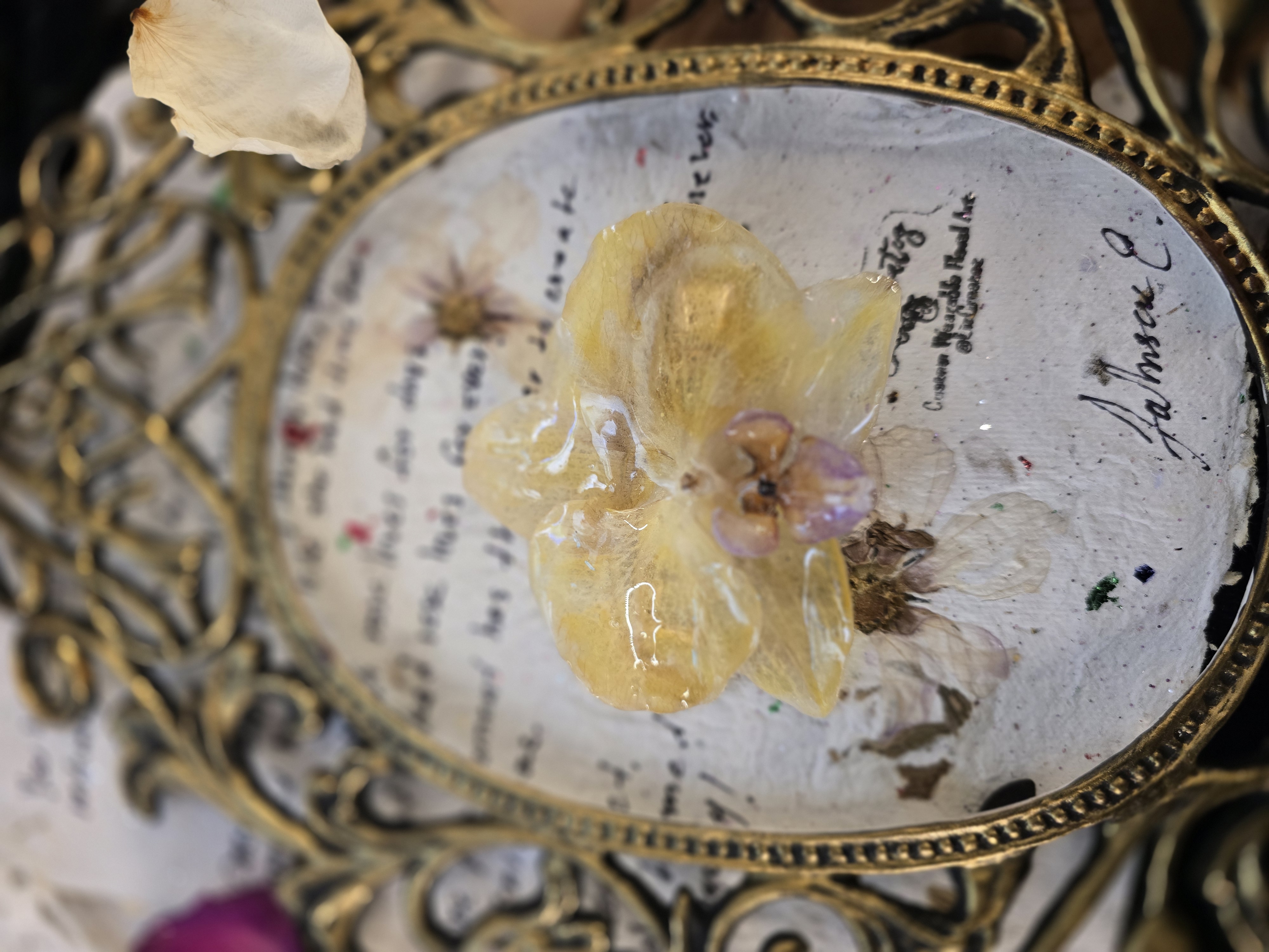 Soft Yellow Orchid Barrette