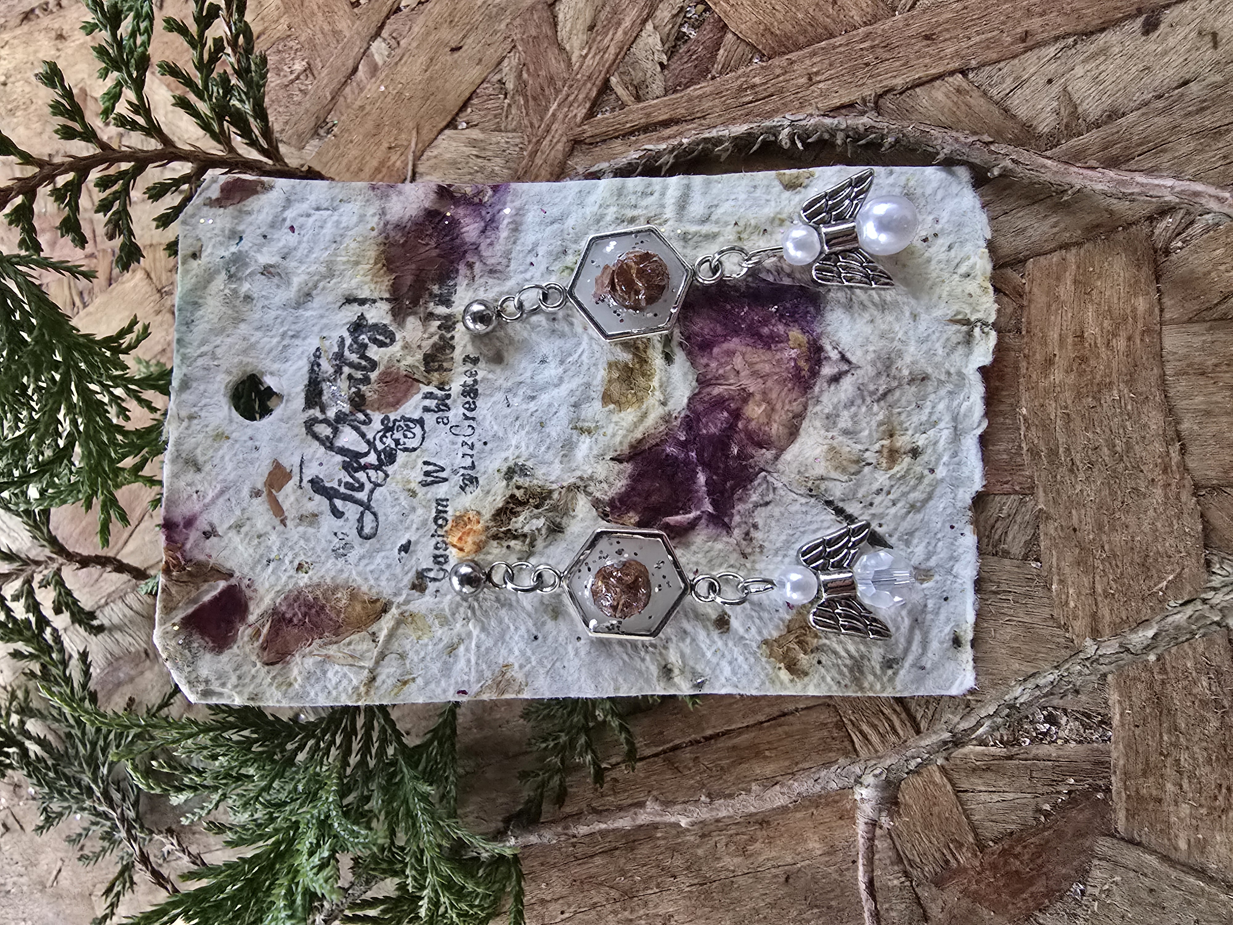 Mini Pinecone & Magical Little Angel Stud Earrings